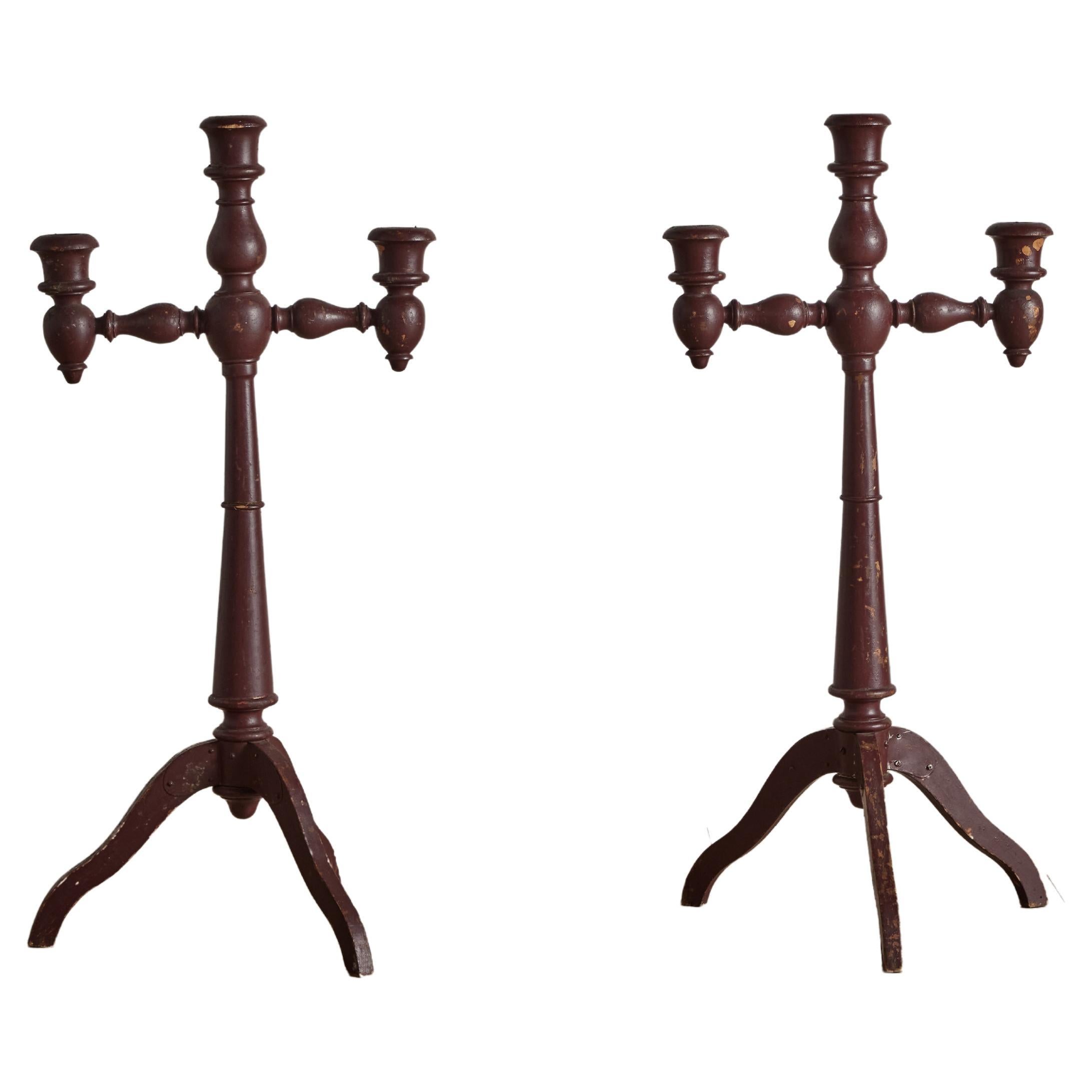 Pair of Altar Candelabras For Sale