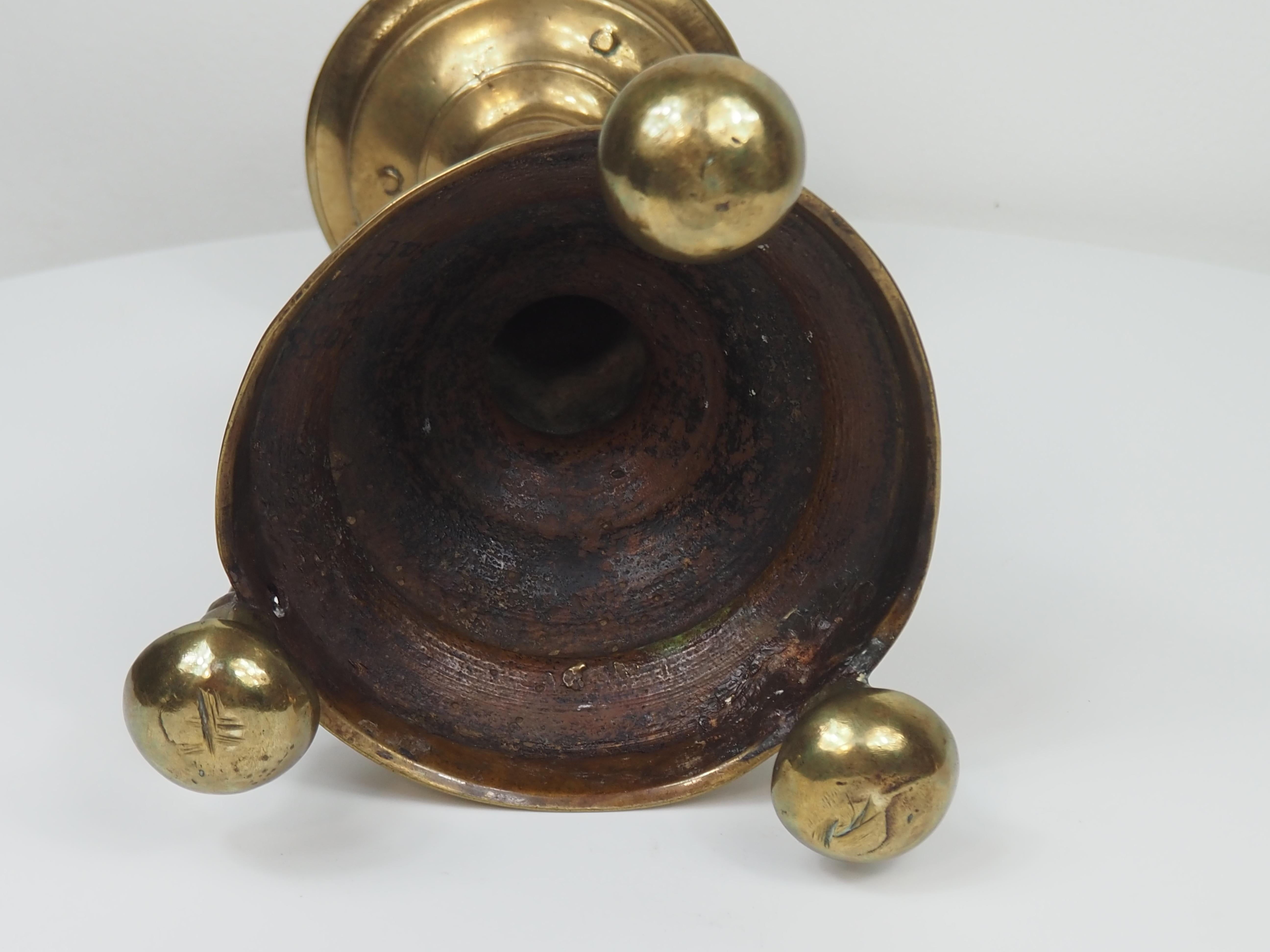 Pair of Altar Pricket Candlesticks, Europe, ca. 1600 For Sale 5