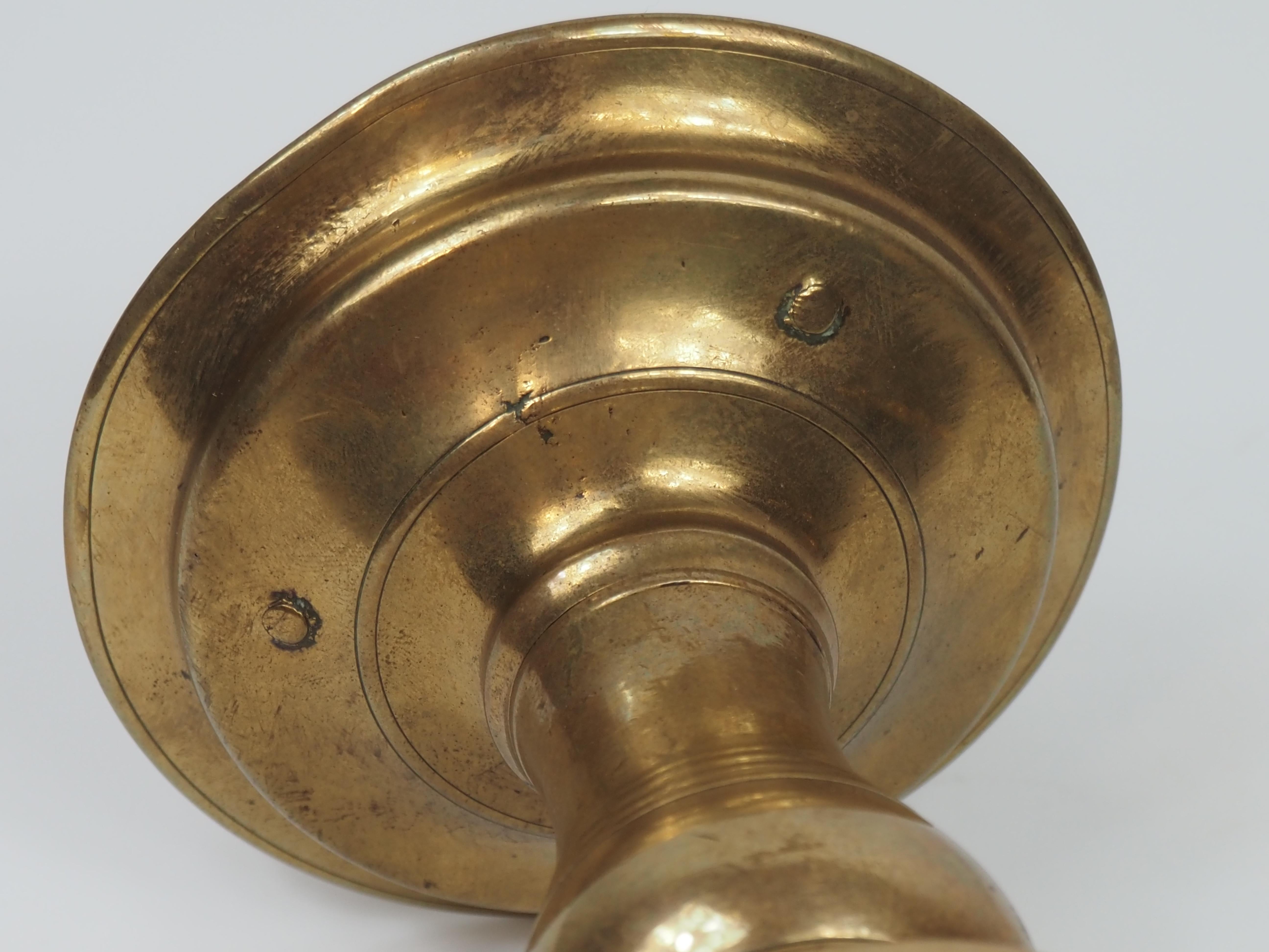 Pair of Altar Pricket Candlesticks, Europe, ca. 1600 For Sale 7