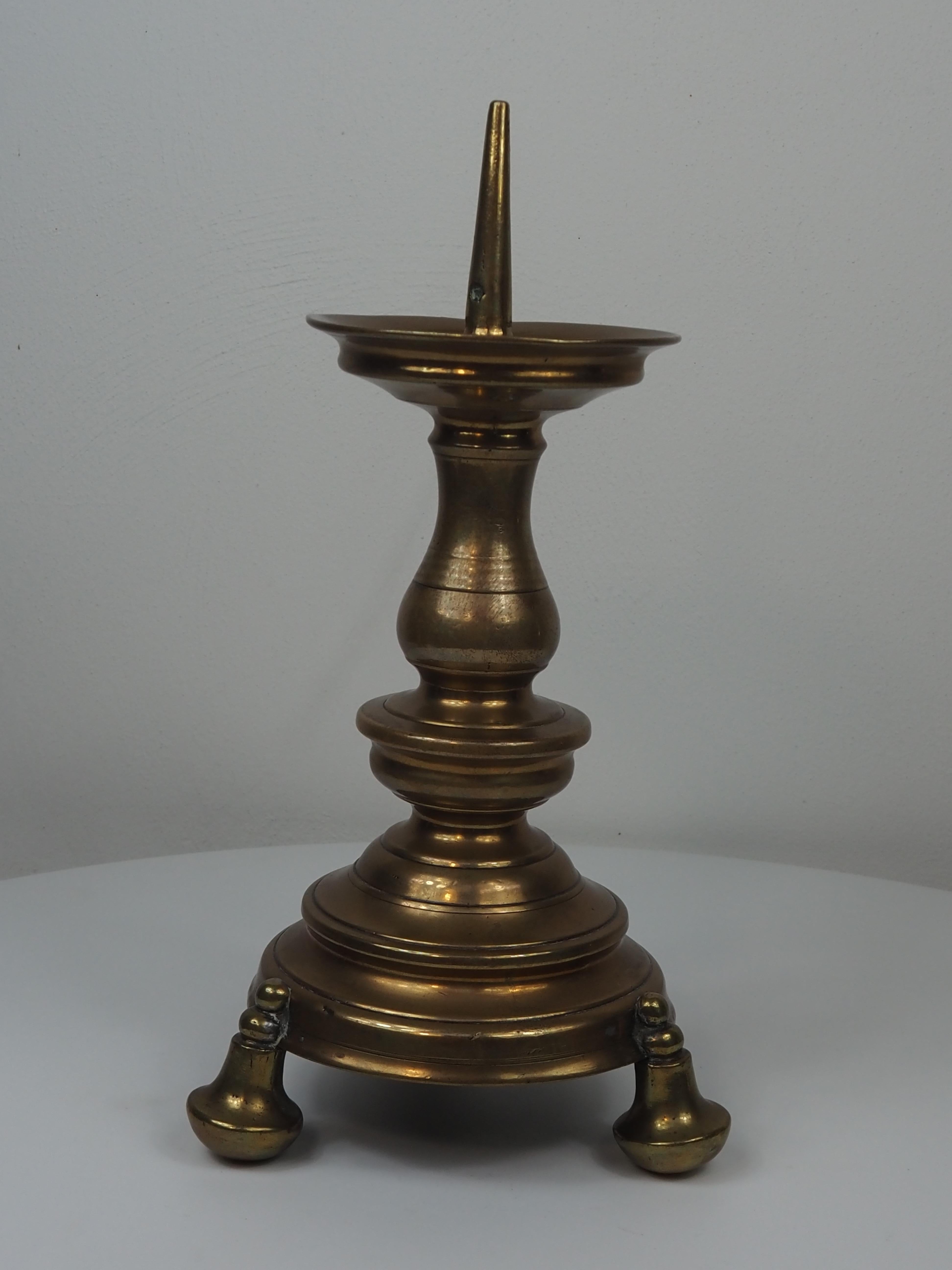 Pair of Altar Pricket Candlesticks, Europe, ca. 1600 For Sale 8