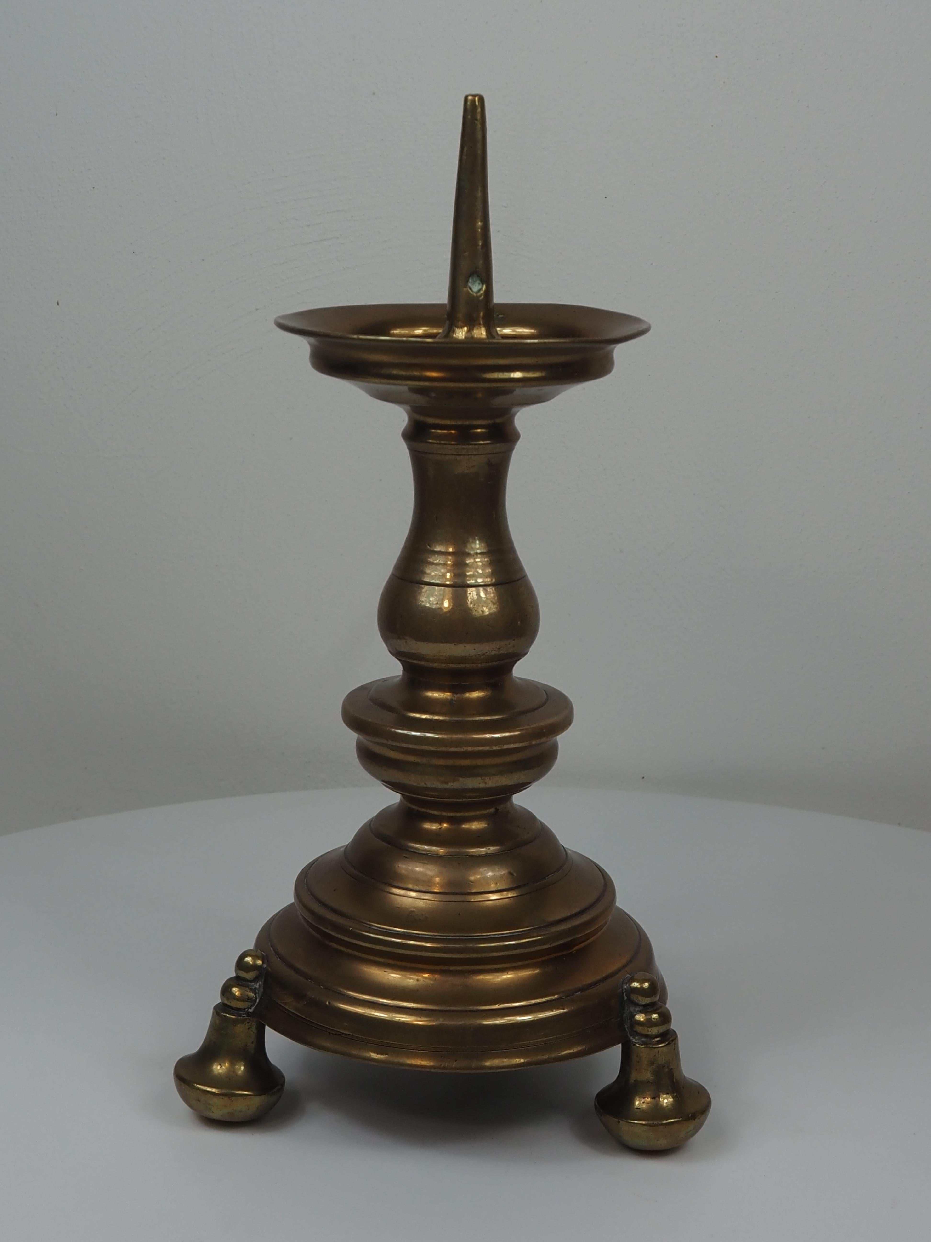 Pair of Altar Pricket Candlesticks, Europe, ca. 1600 For Sale 10