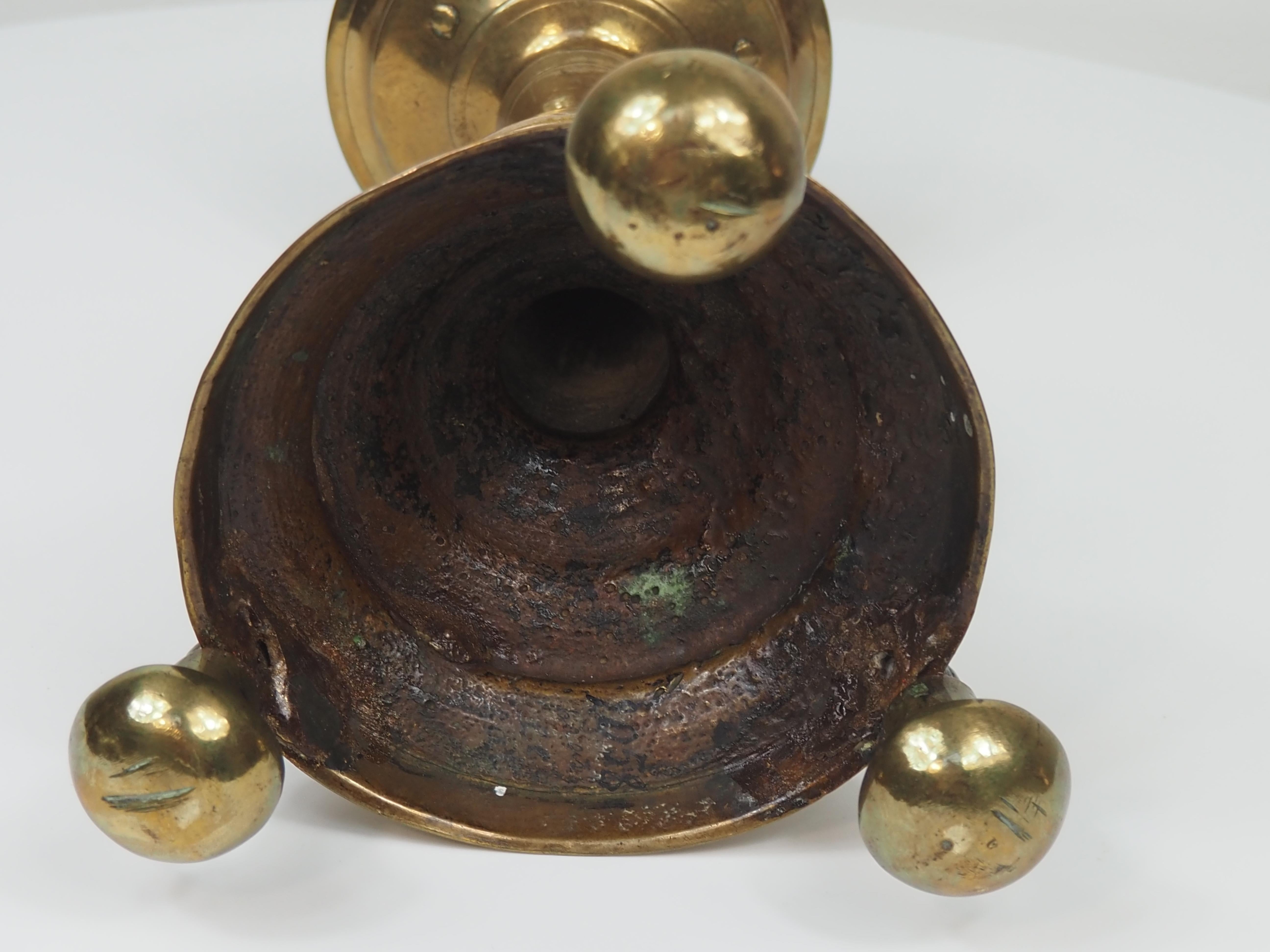 Pair of Altar Pricket Candlesticks, Europe, ca. 1600 For Sale 14