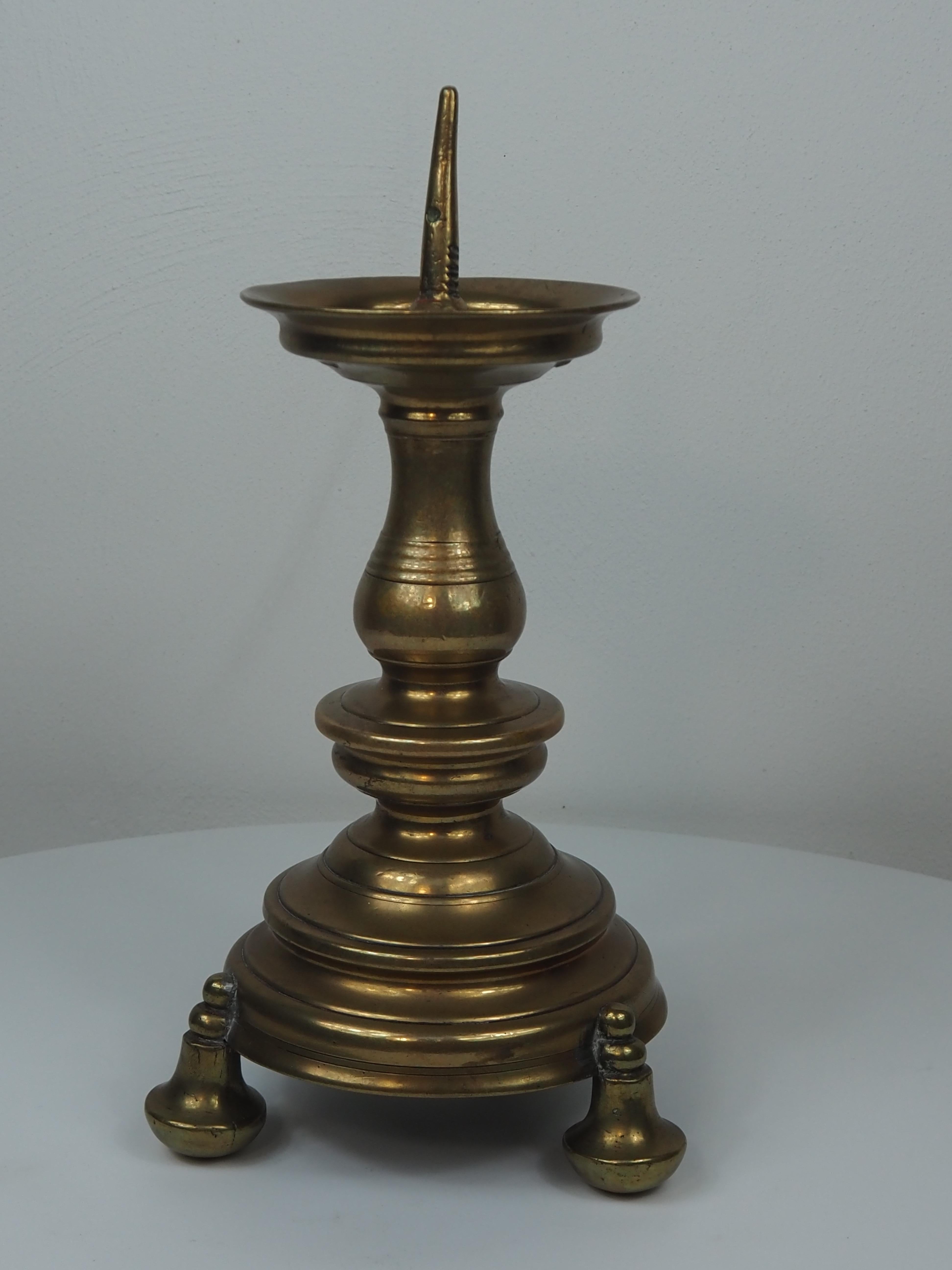 Pair of Altar Pricket Candlesticks, Europe, ca. 1600 For Sale 1