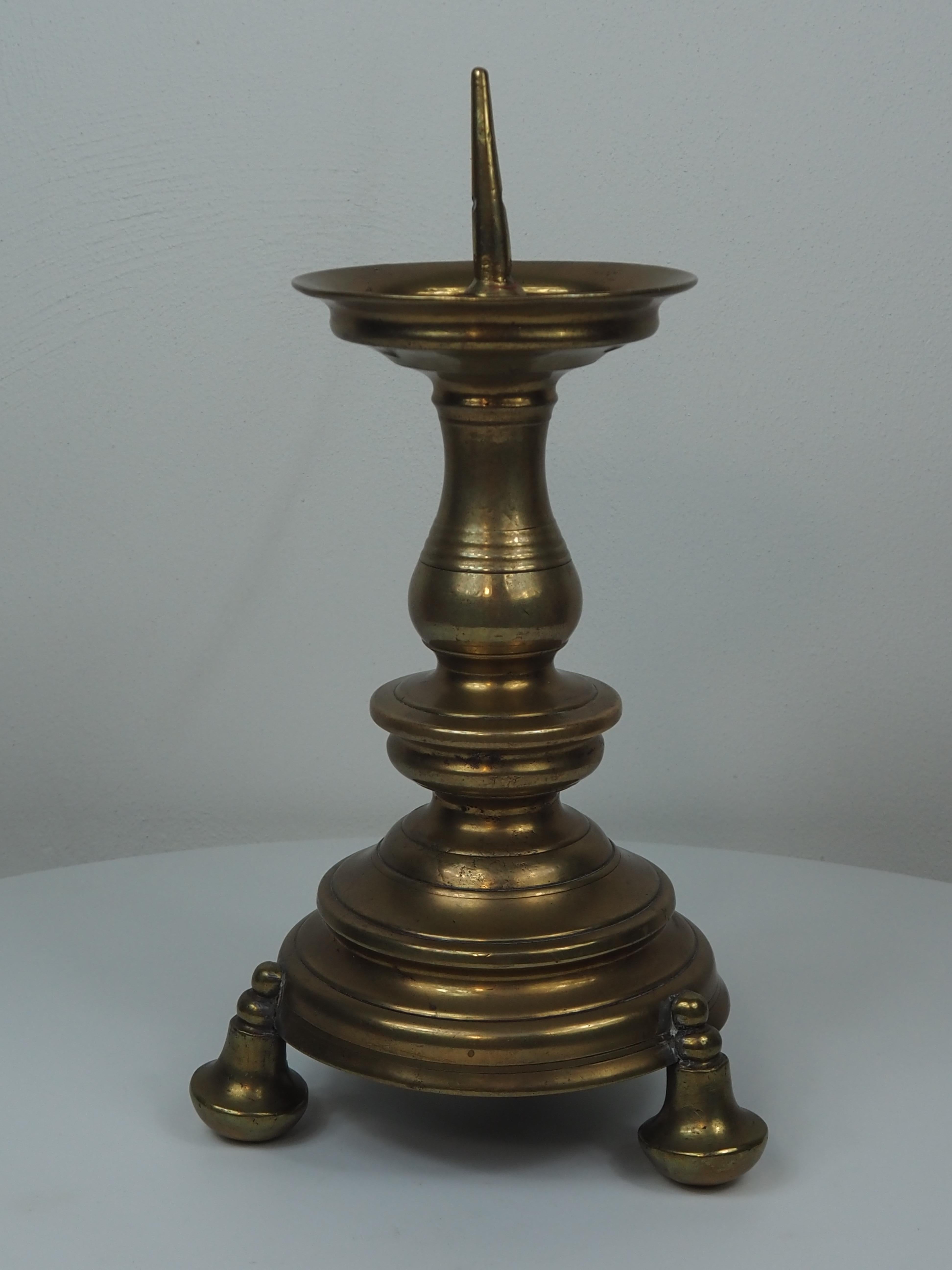 Pair of Altar Pricket Candlesticks, Europe, ca. 1600 For Sale 2