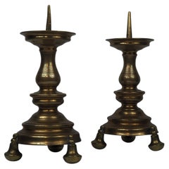 Pair of Altar Pricket Candlesticks, Europe, ca. 1600