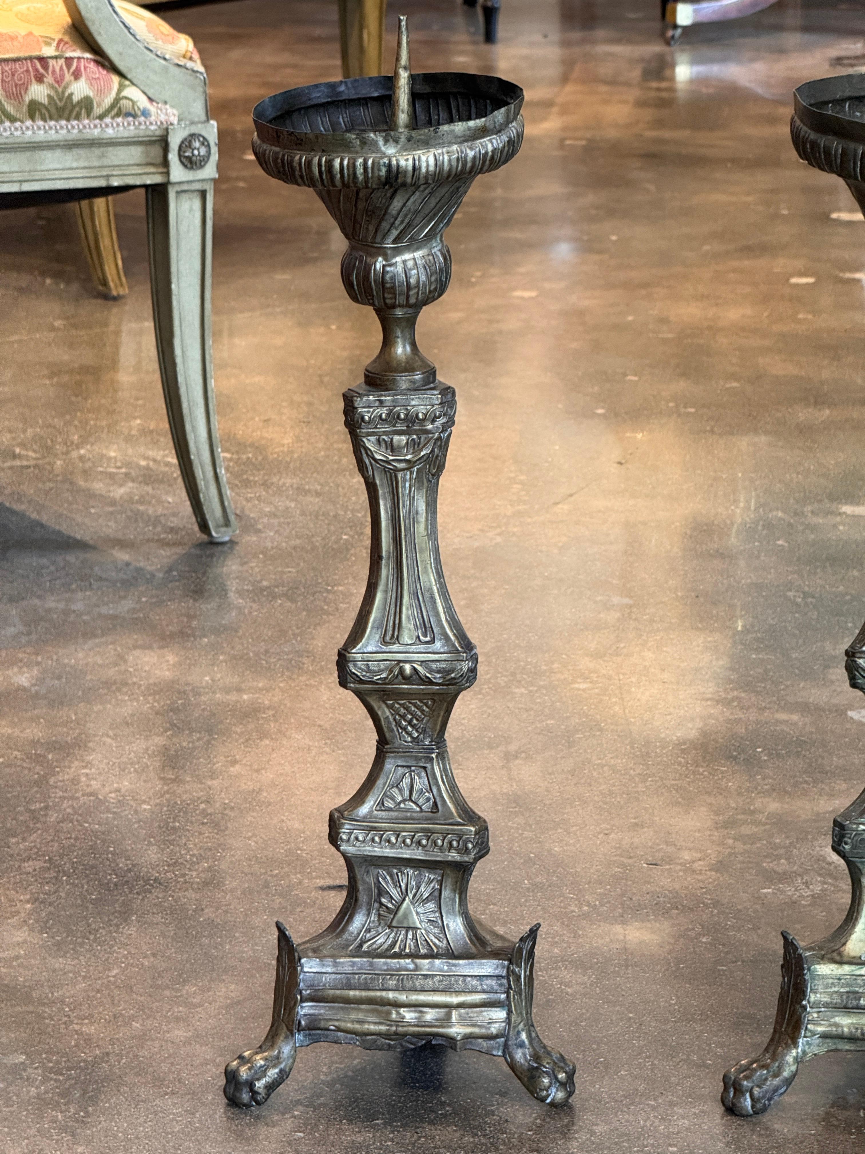 Pair of Altar Sticks In Good Condition For Sale In Charlottesville, VA