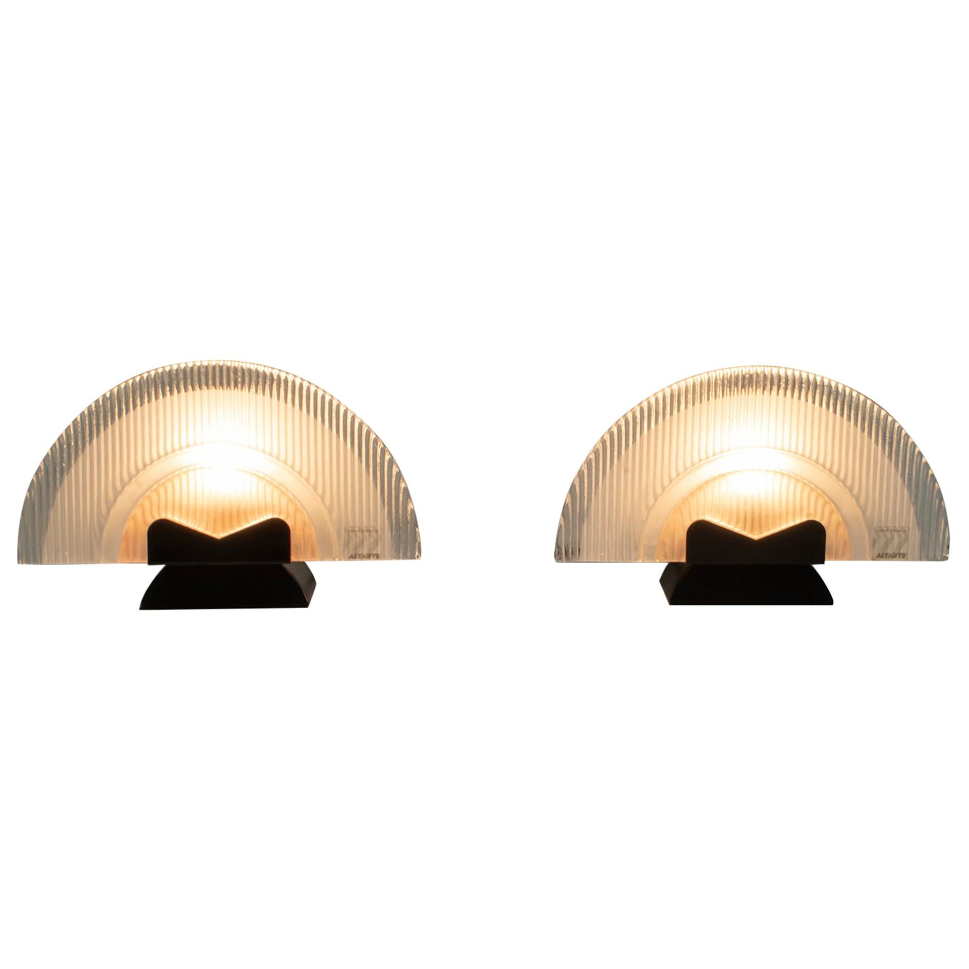 Pair of Altarte Italian Murano Glass Table Lamps by Stilkronen, 1992 For Sale