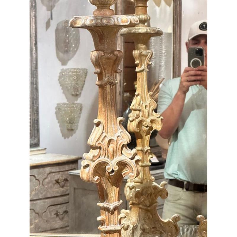 19th Century Pair of Alter Sticks For Sale