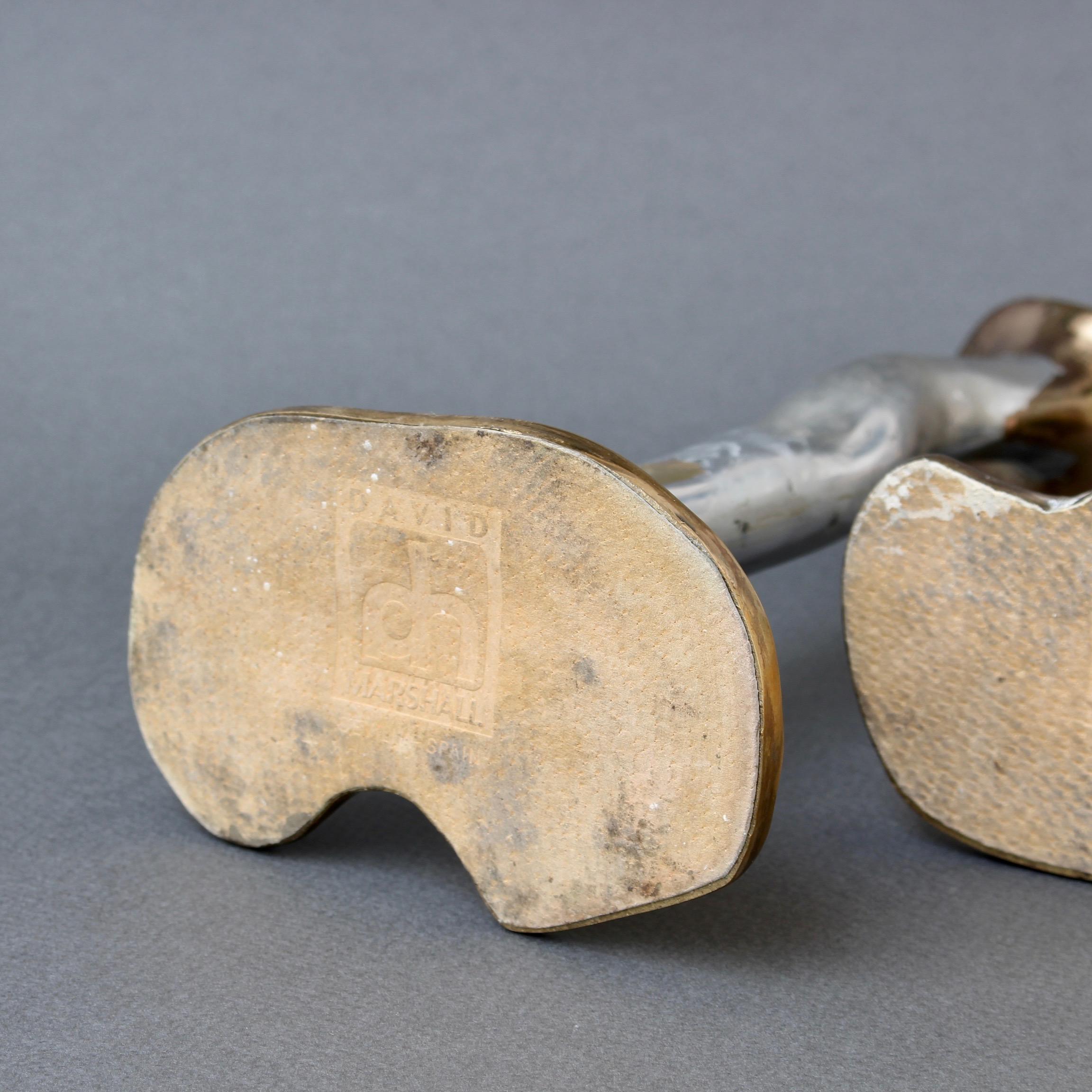 Pair of Aluminium and Brass Candlesticks by David Marshall, 'circa 1970s' 9