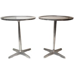 Pair of Aluminium Side Tables