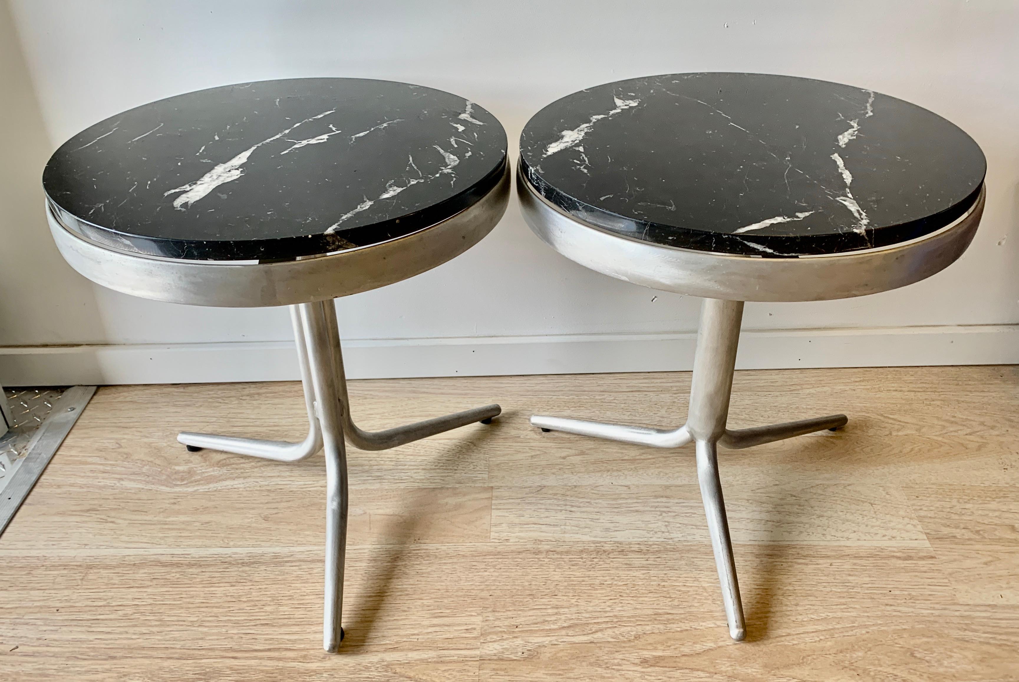 Pair of Italian Side Tables with Marble Tops For Sale 7