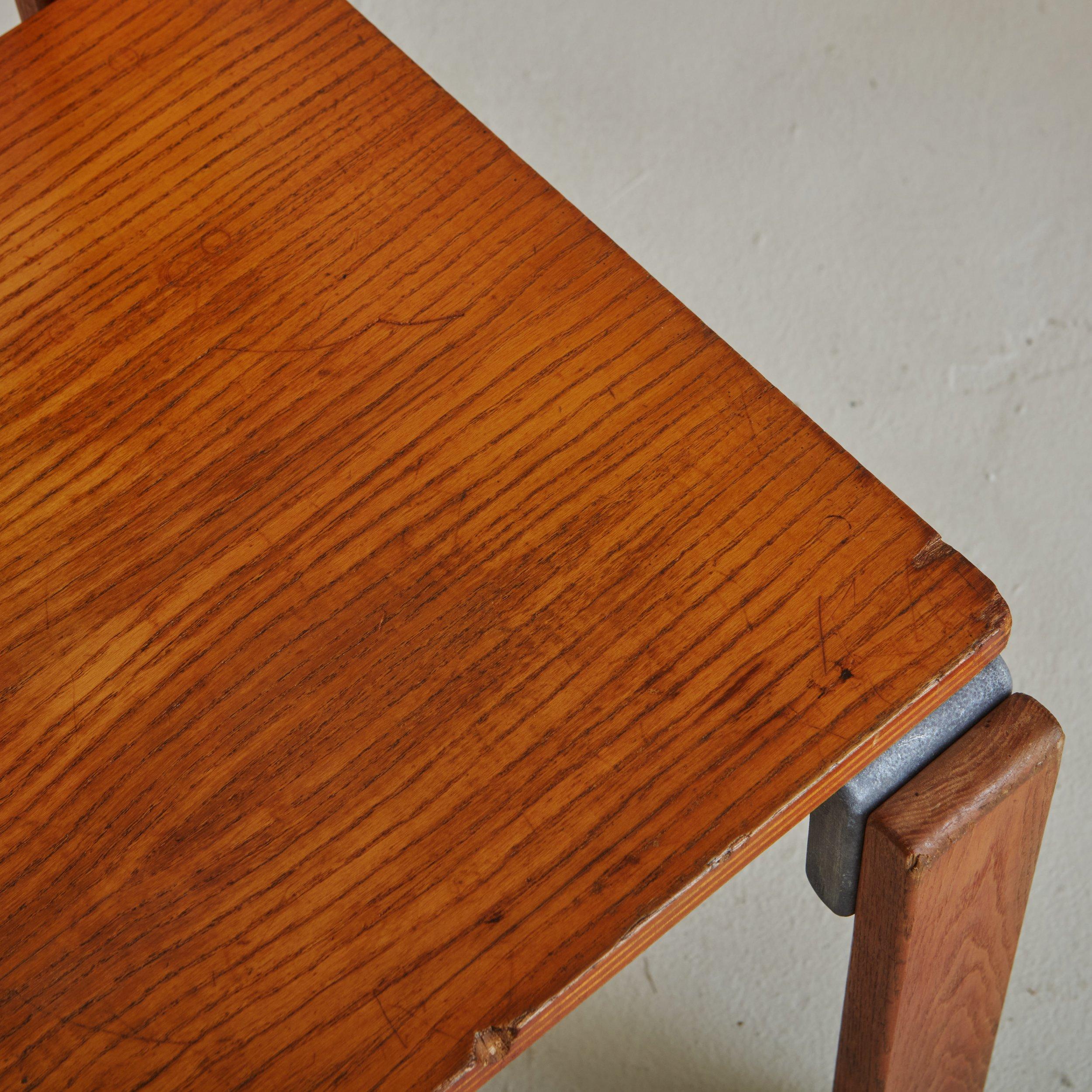 Pair of Aluminum + Ash Wood Chair by George Candilis + Anja Blomstedt, France For Sale 4