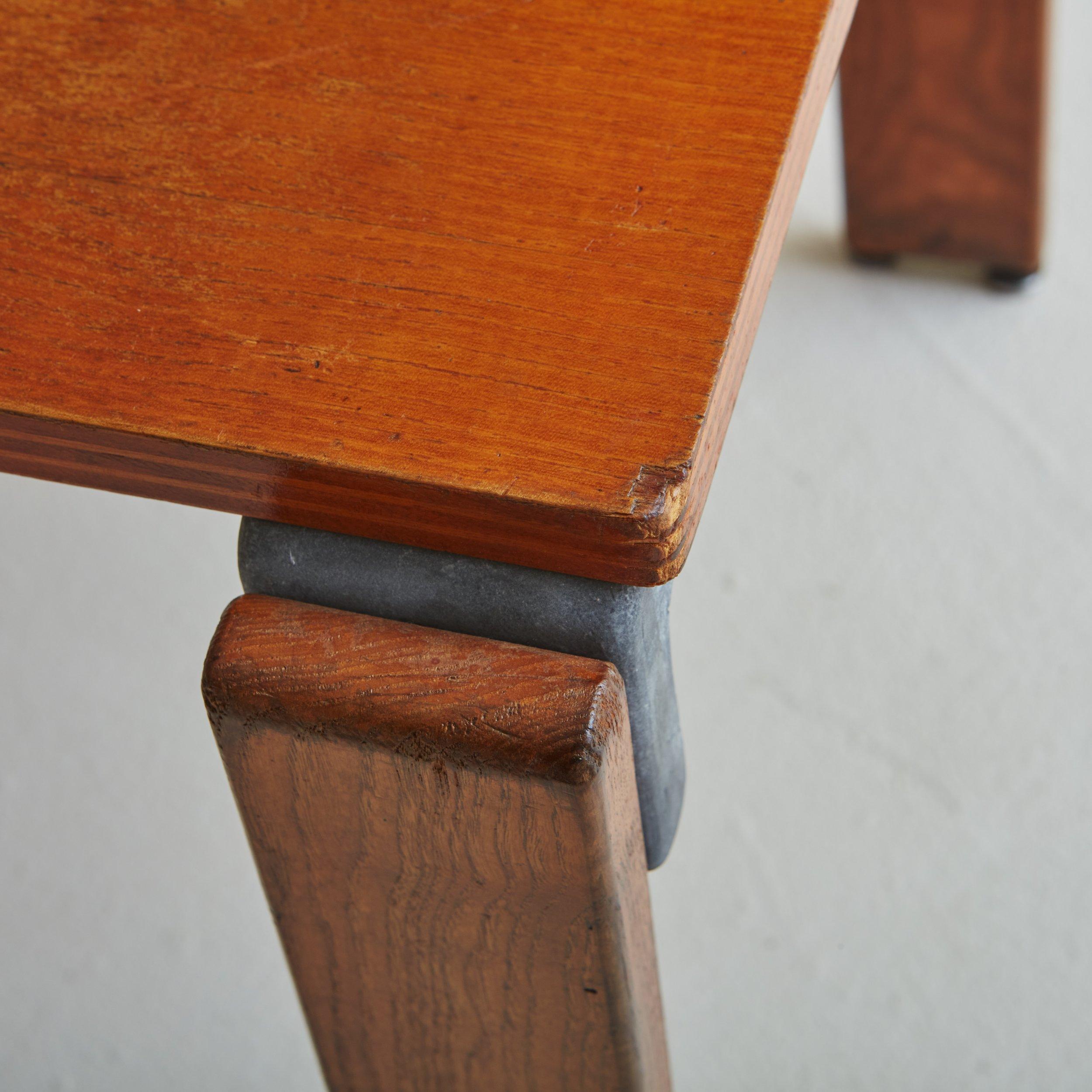 Pair of Aluminum + Ash Wood Chair by George Candilis + Anja Blomstedt, France For Sale 5