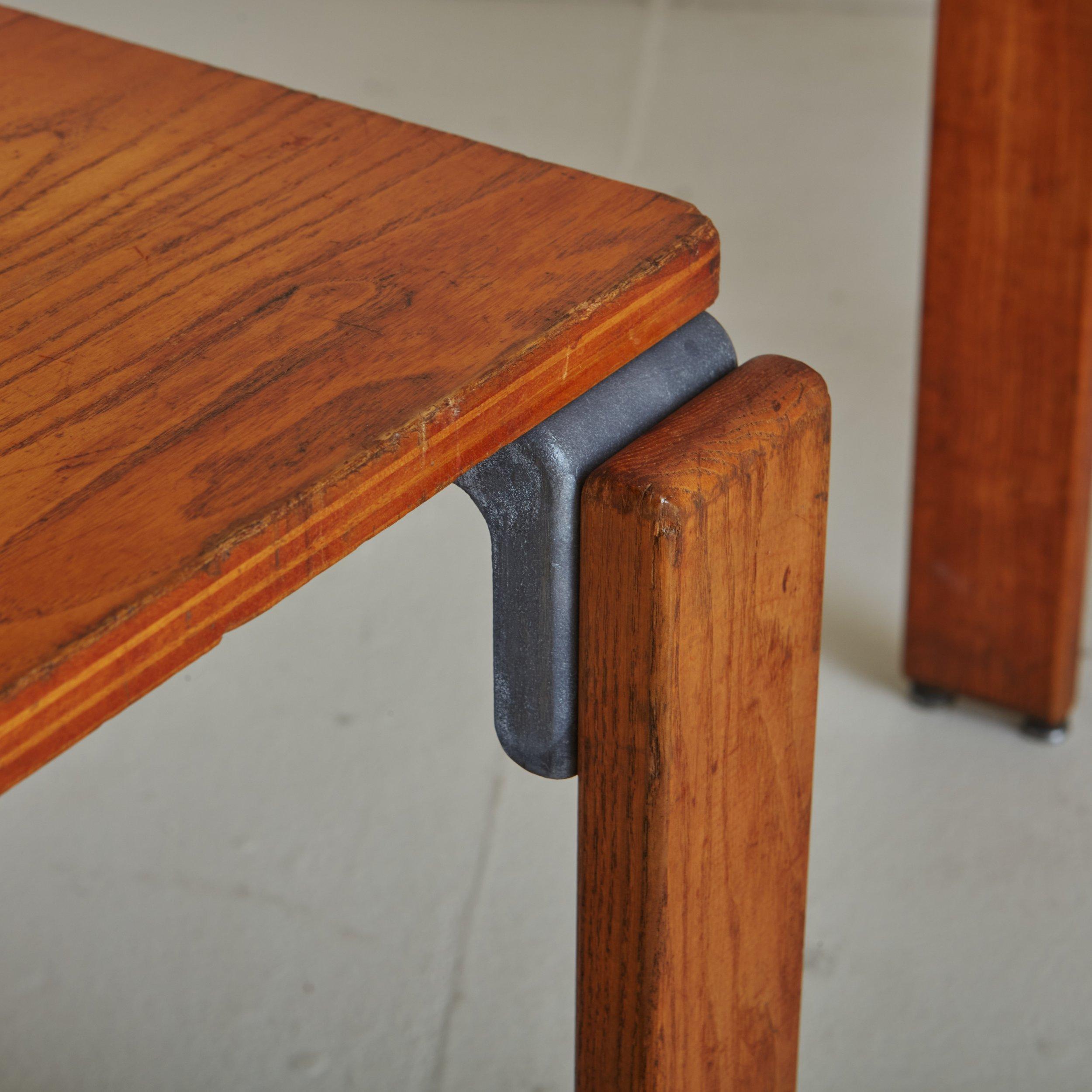 Pair of Aluminum + Ash Wood Chair by George Candilis + Anja Blomstedt, France For Sale 3