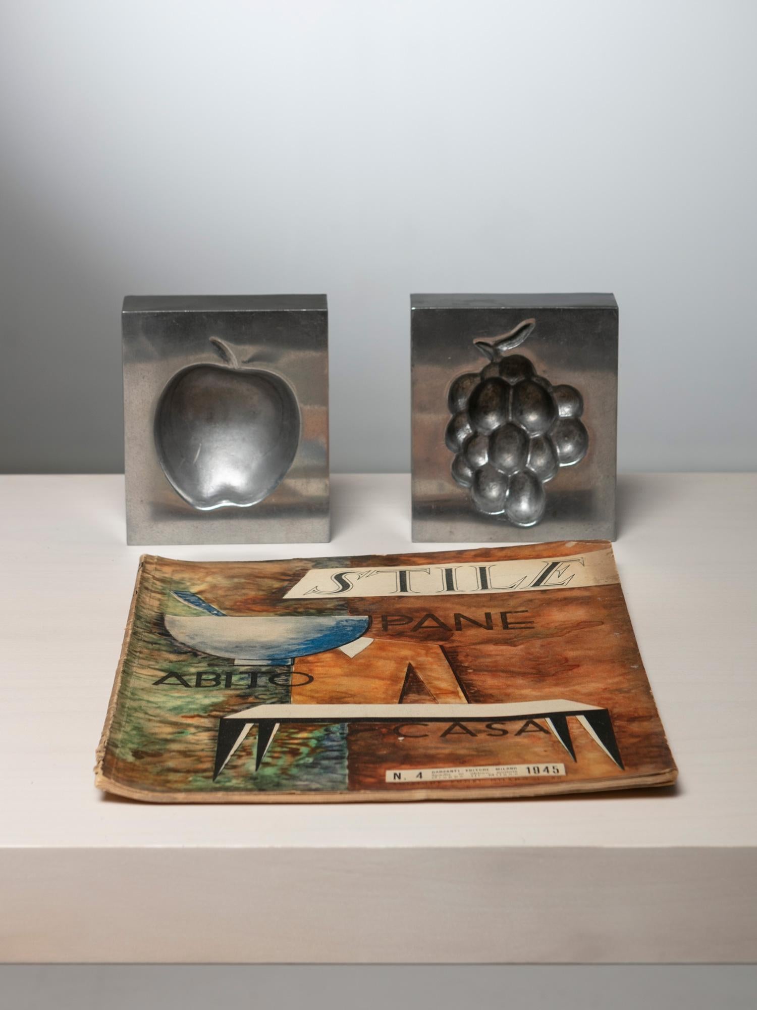 Late 20th Century Set of Two Aluminum Ashtrays by Roy Adzak for Atelier A, Italy, 1970s For Sale
