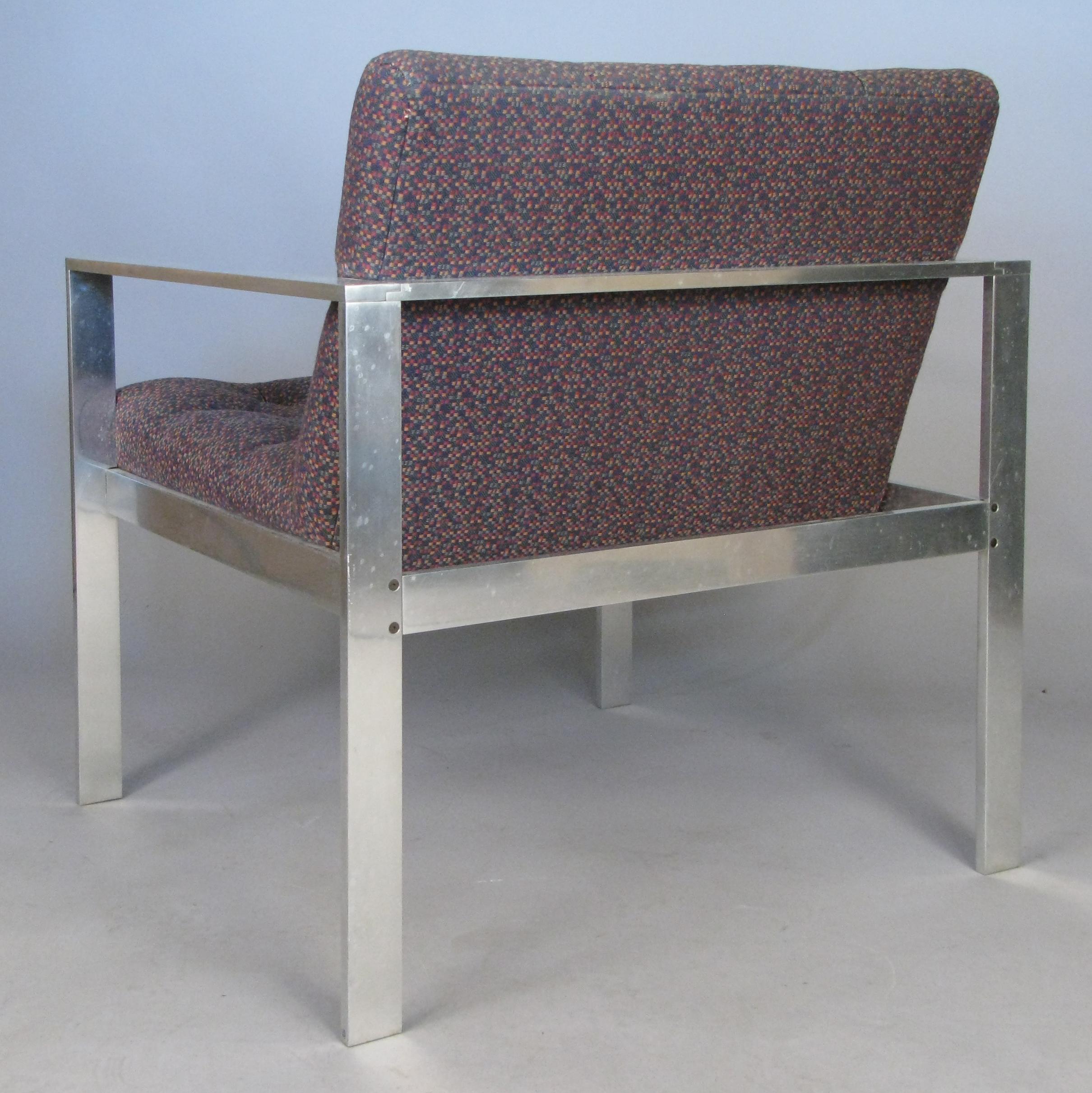 Pair of Aluminum Frame Lounge Chairs by Harvey Probber, circa 1960 In Good Condition In Hudson, NY