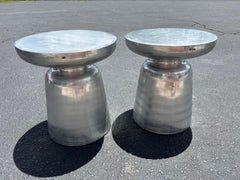 Pair of Aluminum Martini Tables