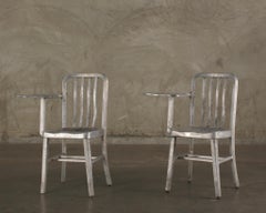 Pair of Aluminum Student Desk/Chair