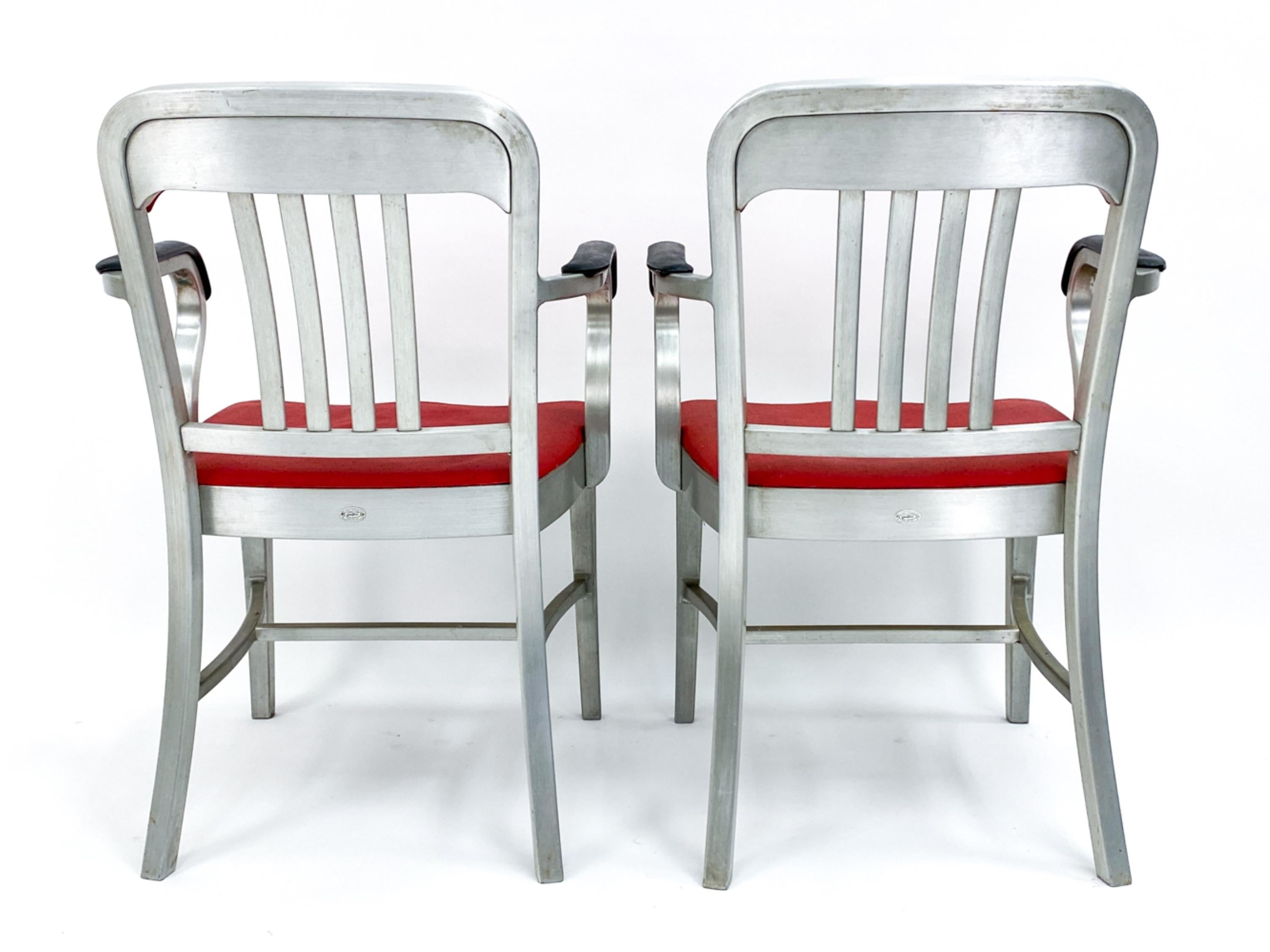 Paar Sessel aus Aluminium und Vinyl von Goodform, ca. 1950er Jahre, Paar im Angebot 4