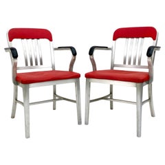 Pair of Aluminum & Vinyl Armchairs By Goodform, C. 1950s