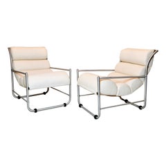 Paar Aluminium-Sling Chaises von Warren McArthur / Loungesessel, 1938