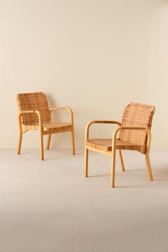 Pair of Alvar Aalto Armchair 45, Produced by Artek, 1970s