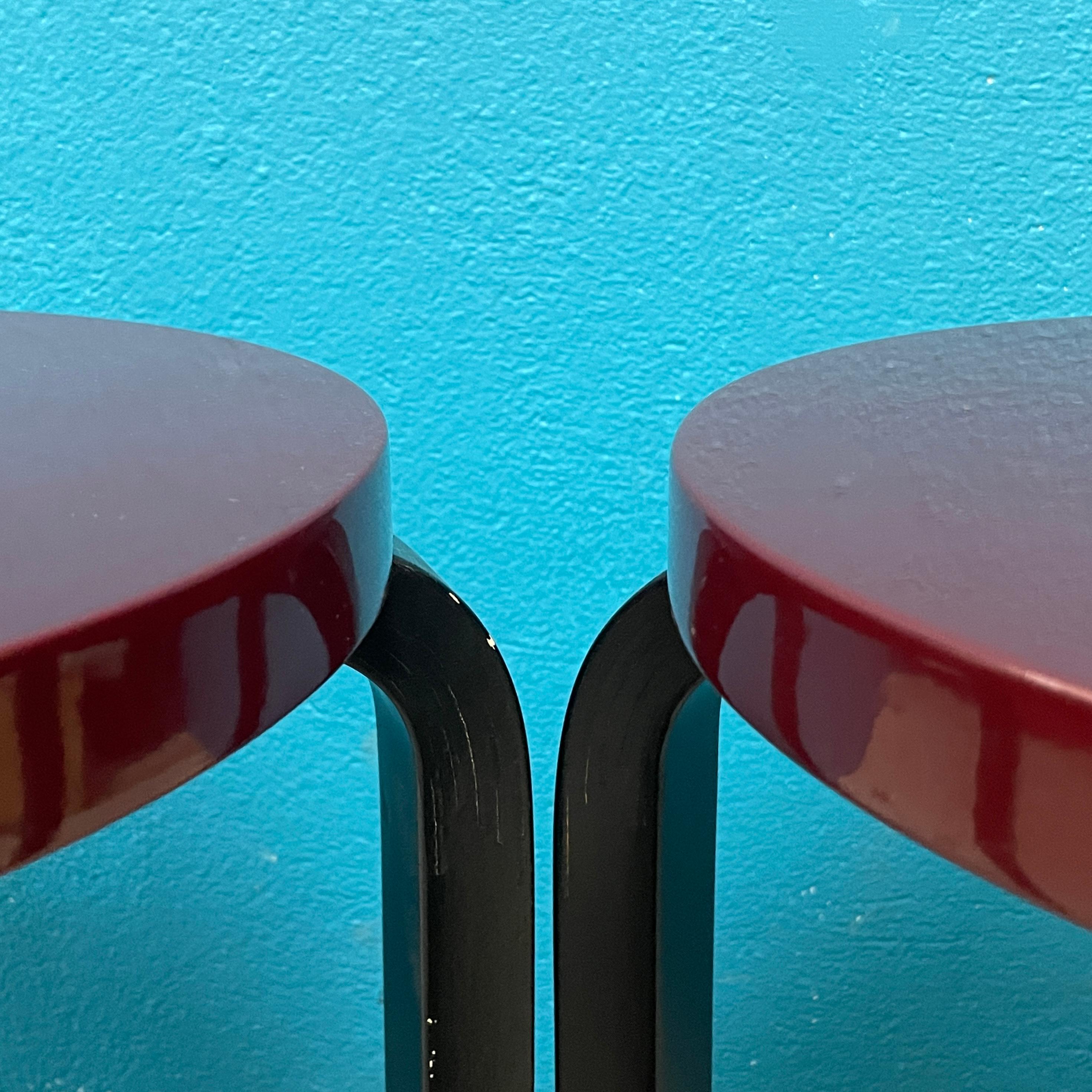 Pair of Alvar Aalto E60 Stool's, Artek Finland, 2018 3