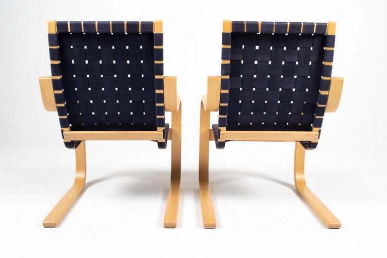 Pair of Alvar Aalto for Artek Model 406 Cantilever Chairs For Sale at  1stDibs