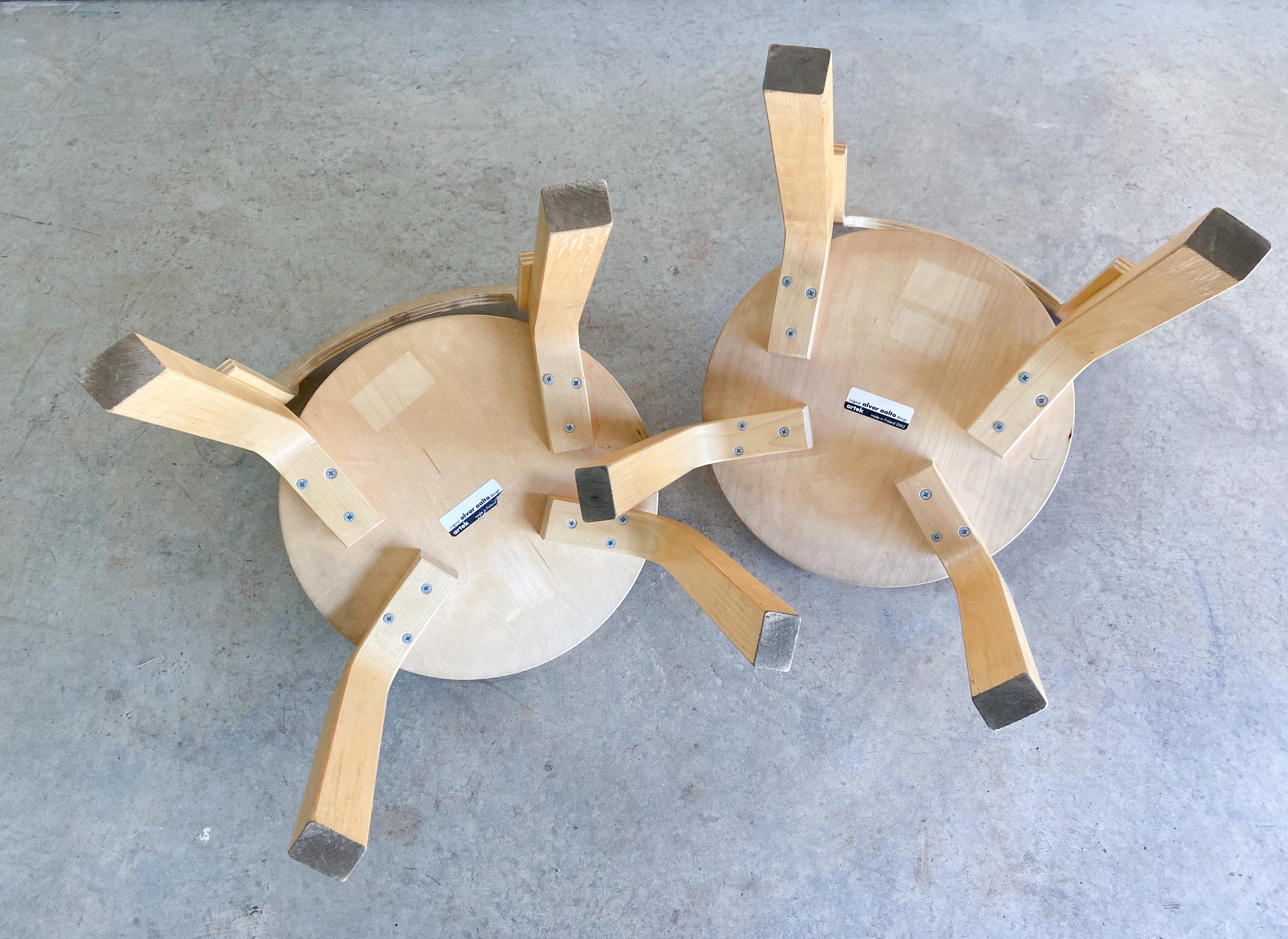 Paire de chaises d'enfant en bois cintré Alvar Aalto pour Artek N65 Bon état - En vente à Round Rock, TX