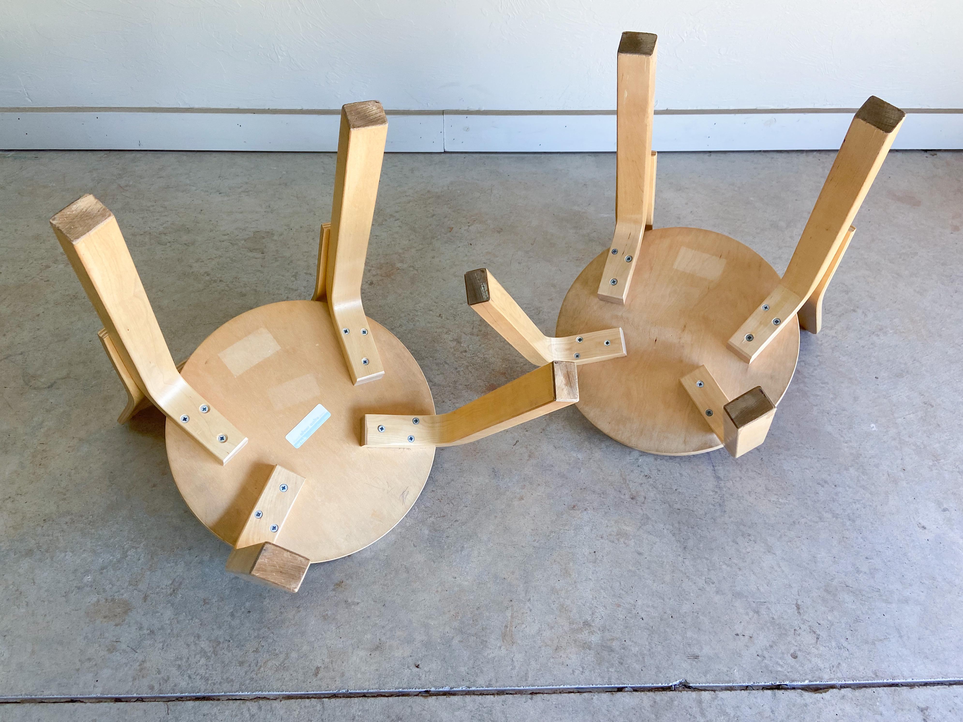 Pair of Alvar Aalto for Artek N65 Bentwood Children's Chairs 2