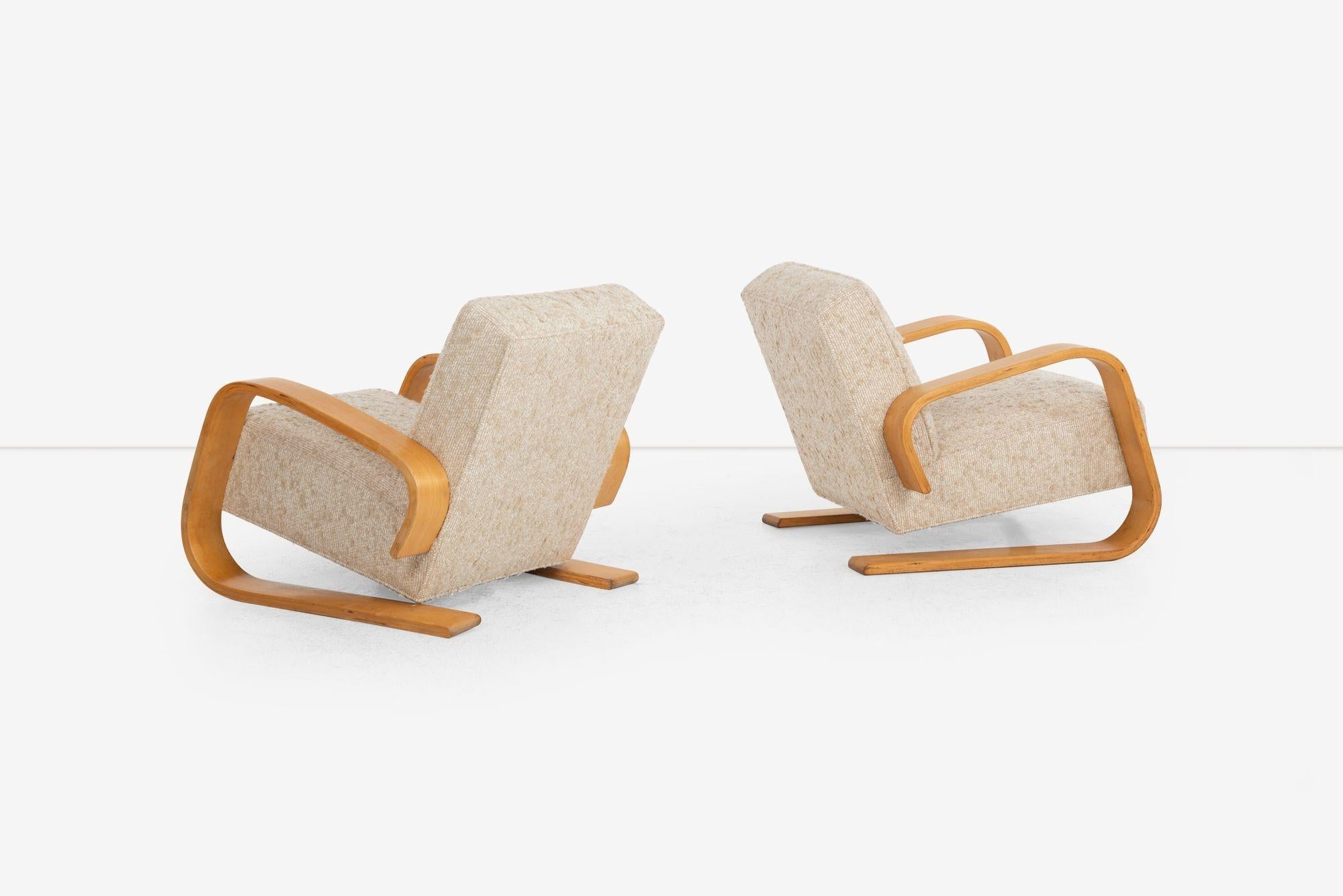 Paire de chaises tank Alvar Aalto+Aalto pour Artek Finlande 1937 Bon état - En vente à Chicago, IL