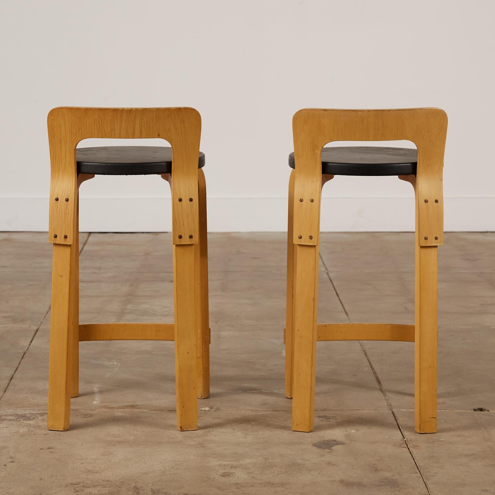 Swedish Pair of Alvar Aalto K65 High Chairs for Artek