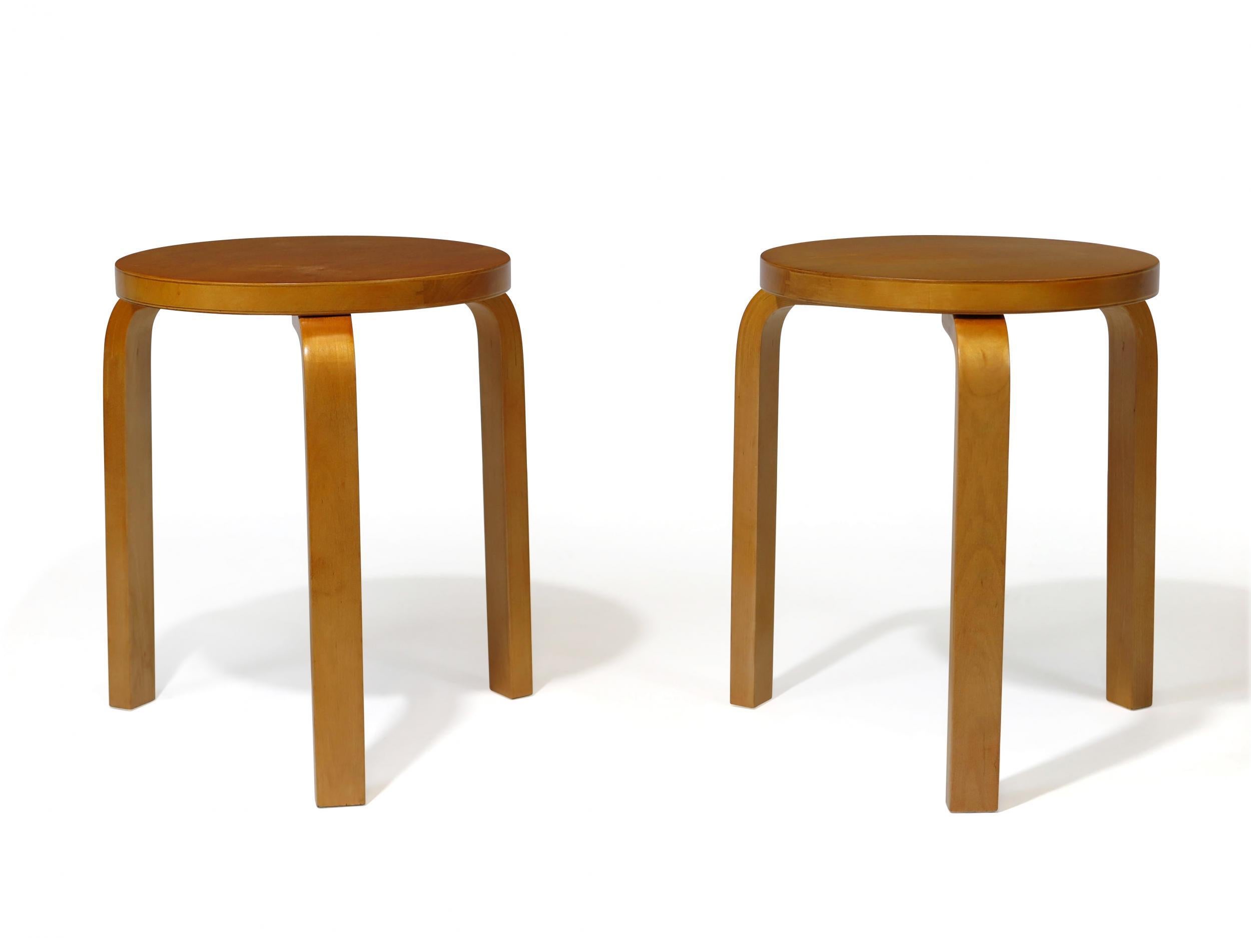 20th Century Pair of Alvar Aalto Stools