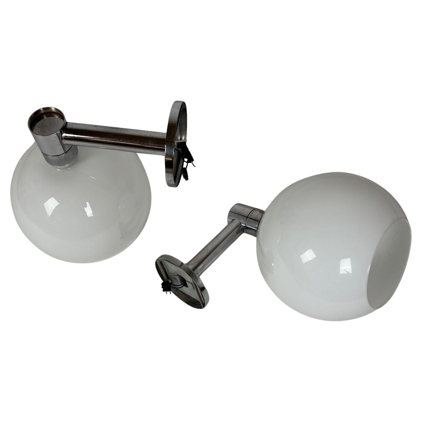 Pair of AM/AS Wall Lamps – Franco Albini for Sirrah, Italy, 1970s