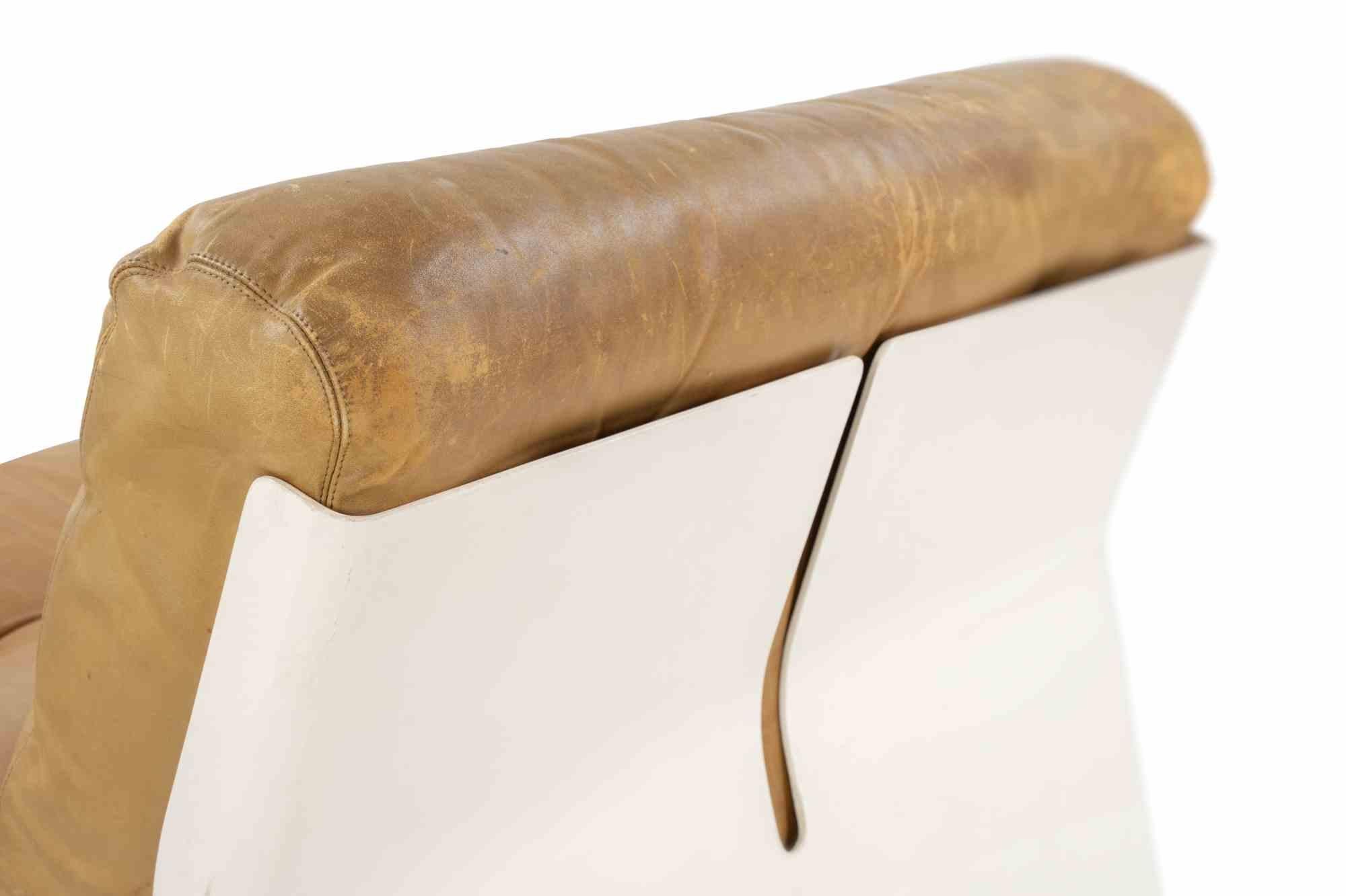 Pareja de sillones de cuero Amanta para C&B, Italia Años 60 mediados del siglo XX en venta