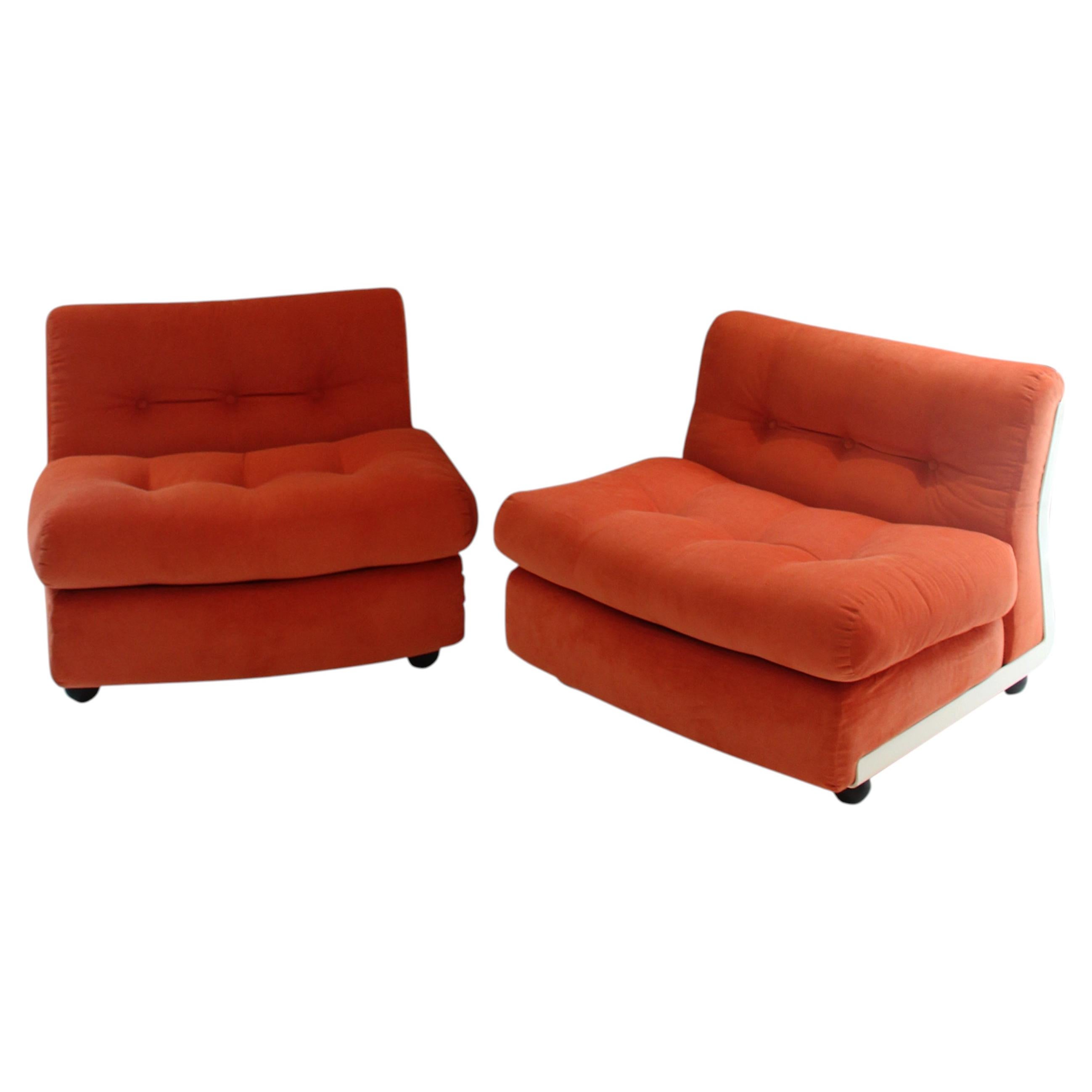 Paire de chaises longues "Amanta" de Mario Bellini, Italie, 1973