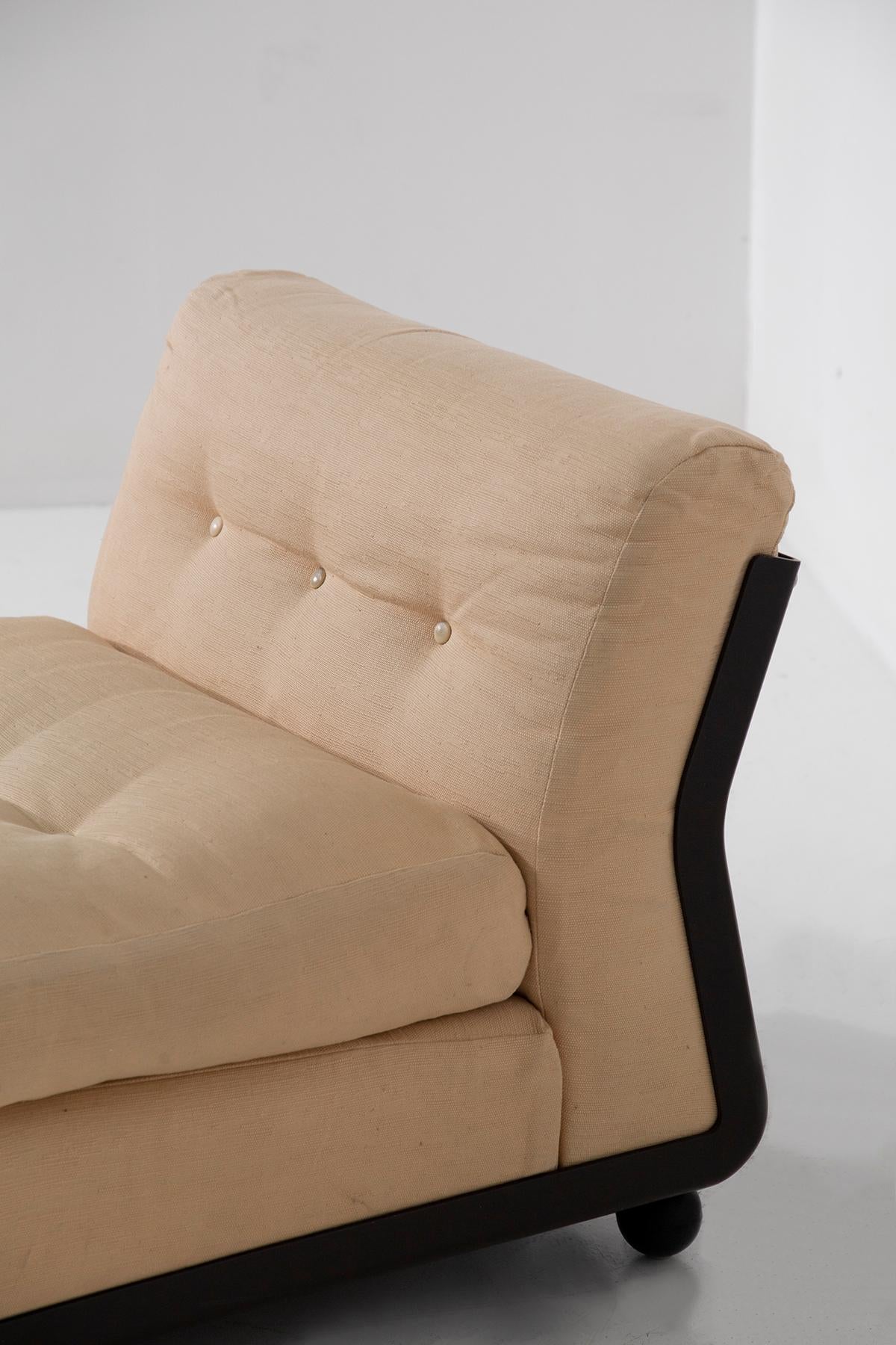 Pair of Amanta Mario Bellini armchairs, original fabric, label In Good Condition In Milano, IT