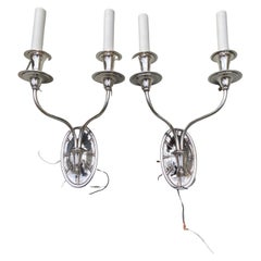 Pair of amazing Caldwell silver wall sconces