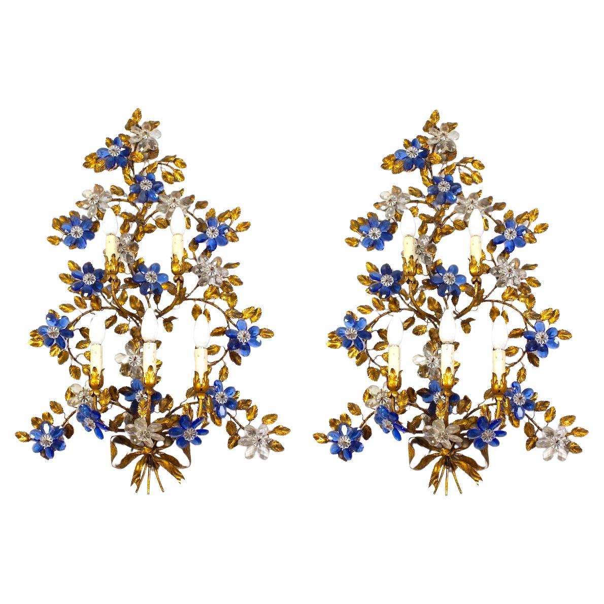 Pair of Amazing Italian Sconces or Wall Lights by Banci Florence, 1970