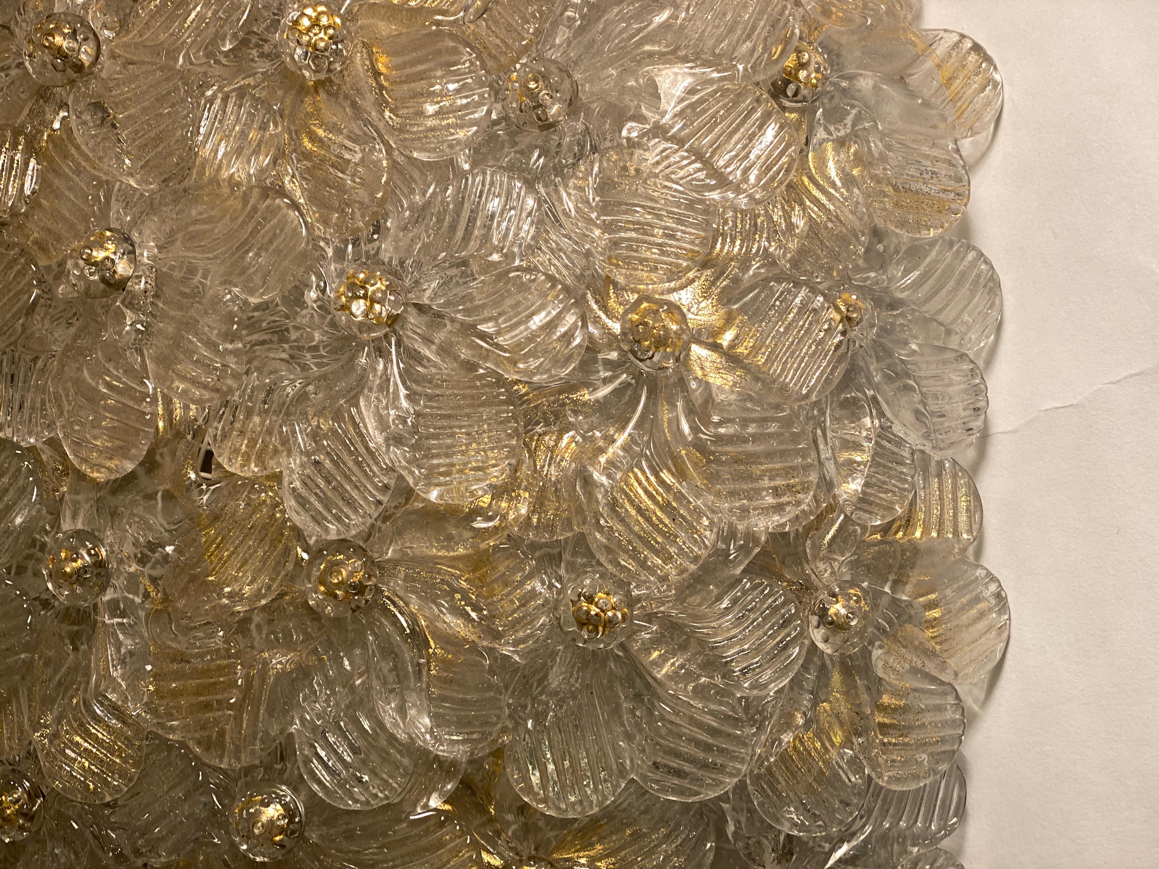 Paar erstaunliche Murano Glas Lights für die Decke  Barock von Barovier & Toso, 1960 im Angebot 5