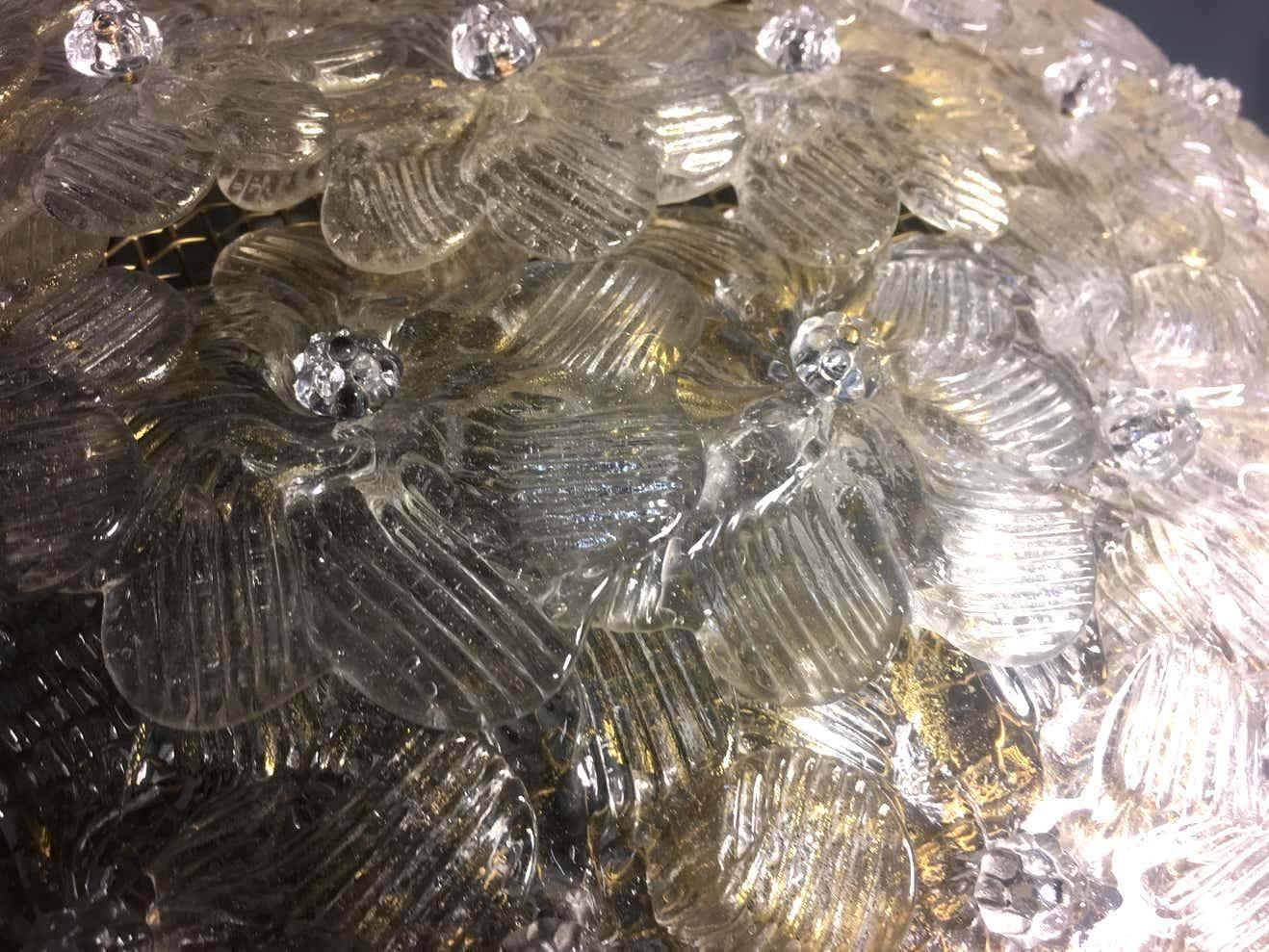 Paar erstaunliche Murano Glas Lights für die Decke  Barock von Barovier & Toso, 1960 im Angebot 6