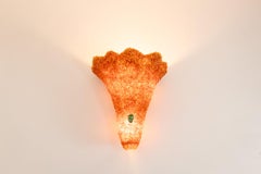 Pair of amber and malachite sconces. Contemporary work.