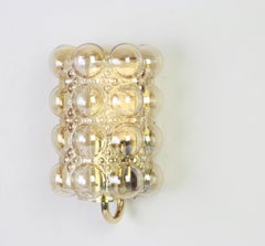 Pair of Amber Bubble Glass Sconces by Helena Tynell, Limburg, Germany