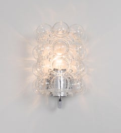 Ein Paar Bernstein-Blasenglas-Wandleuchter von Helena Tynell, Limburg, Deutschland