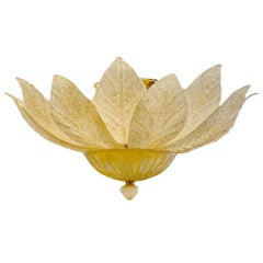 Pair of Amber Gold Murano Light Fixtures, Sold Individually