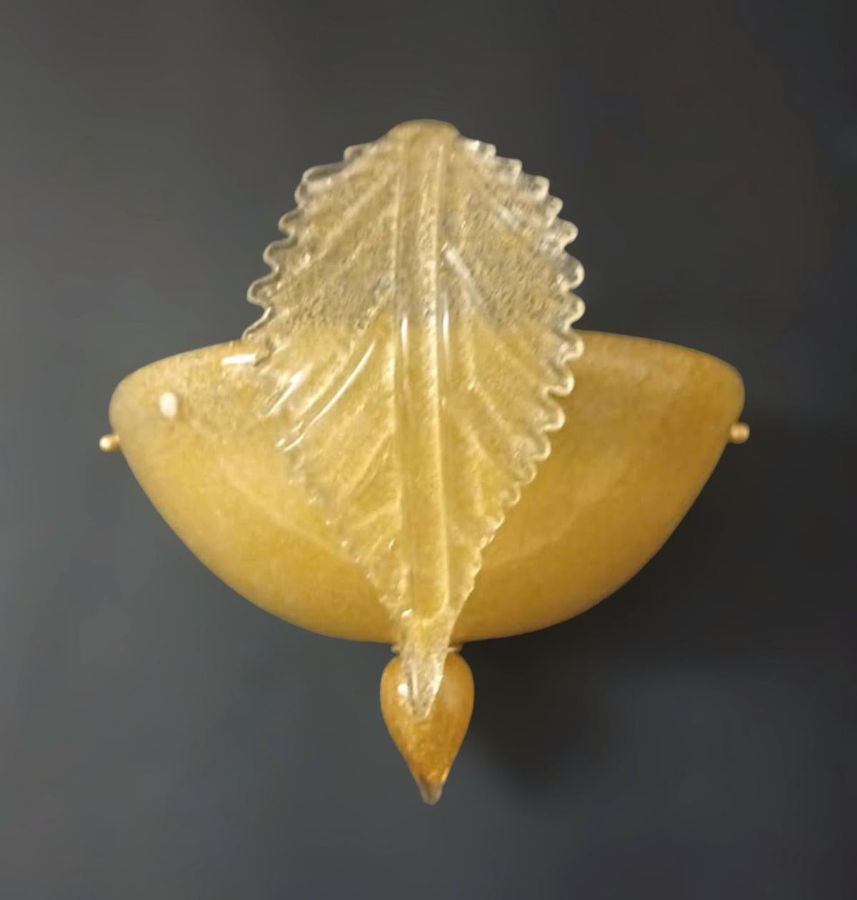 Pareja de apliques Graniglia en ámbar de La Murrina Moderno de mediados de siglo en venta