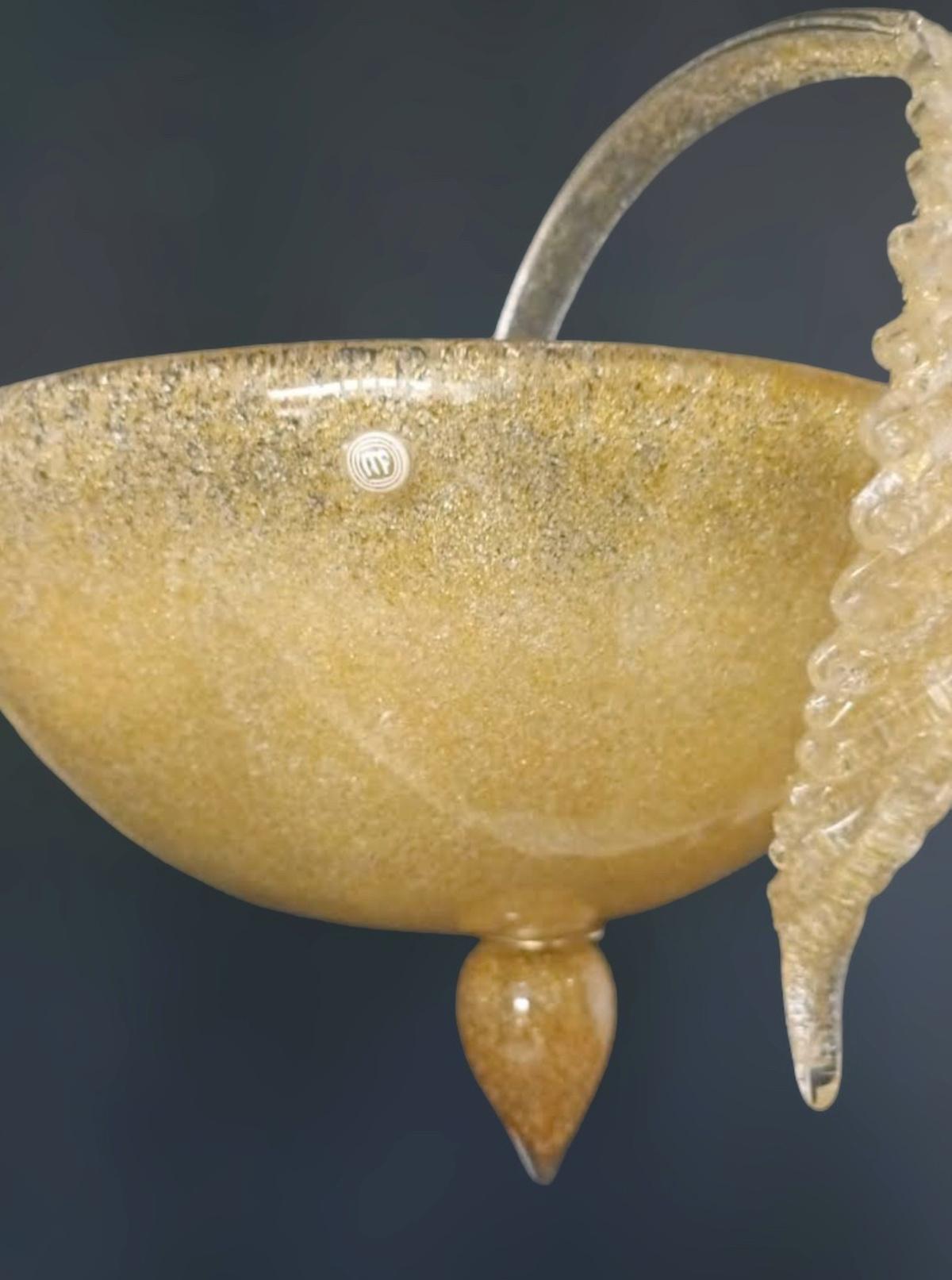 Pareja de apliques Graniglia en ámbar de La Murrina Italiano en venta