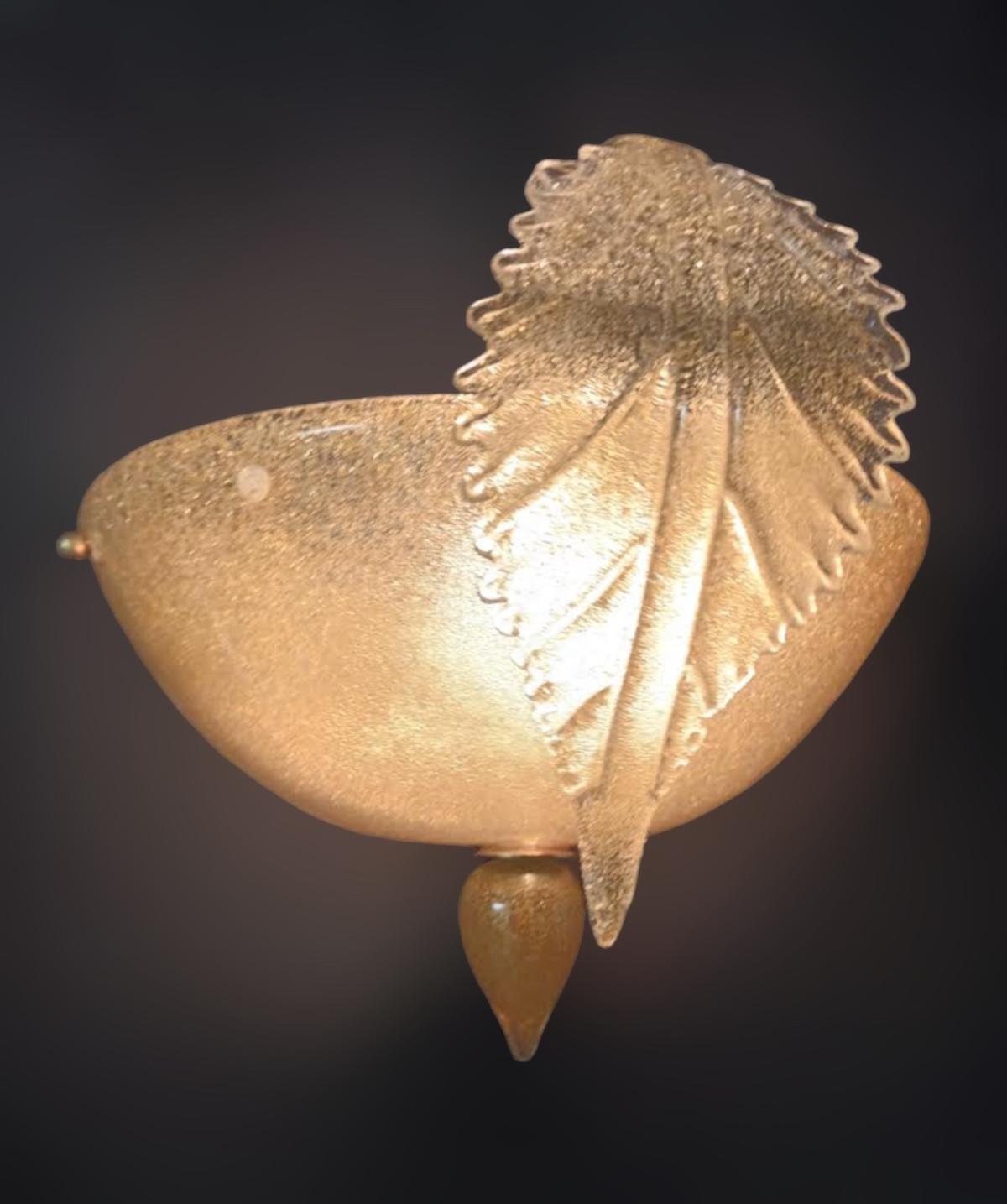 Pareja de apliques Graniglia en ámbar de La Murrina en Bueno estado para la venta en Los Angeles, CA