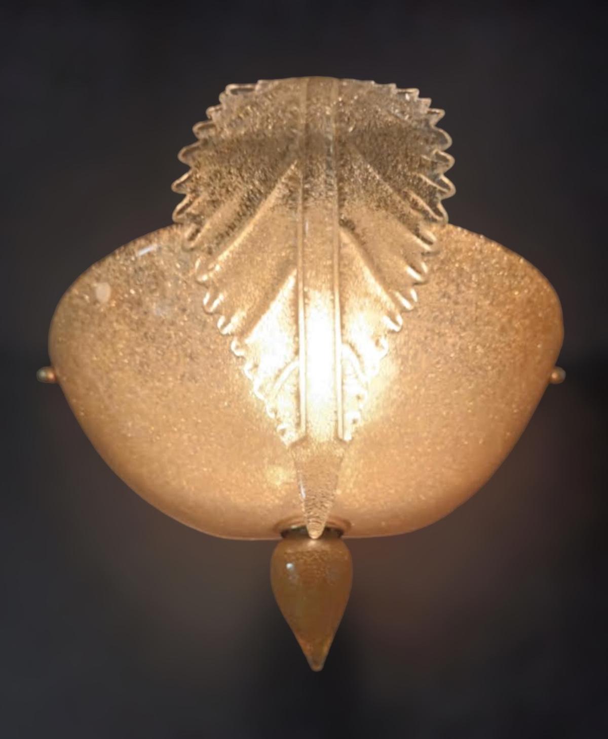 Pareja de apliques Graniglia en ámbar de La Murrina en venta 2