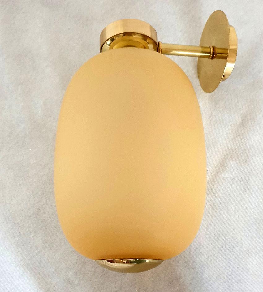 italien Paire d'appliques en ambre de Murano, Italie, années 1980 en vente